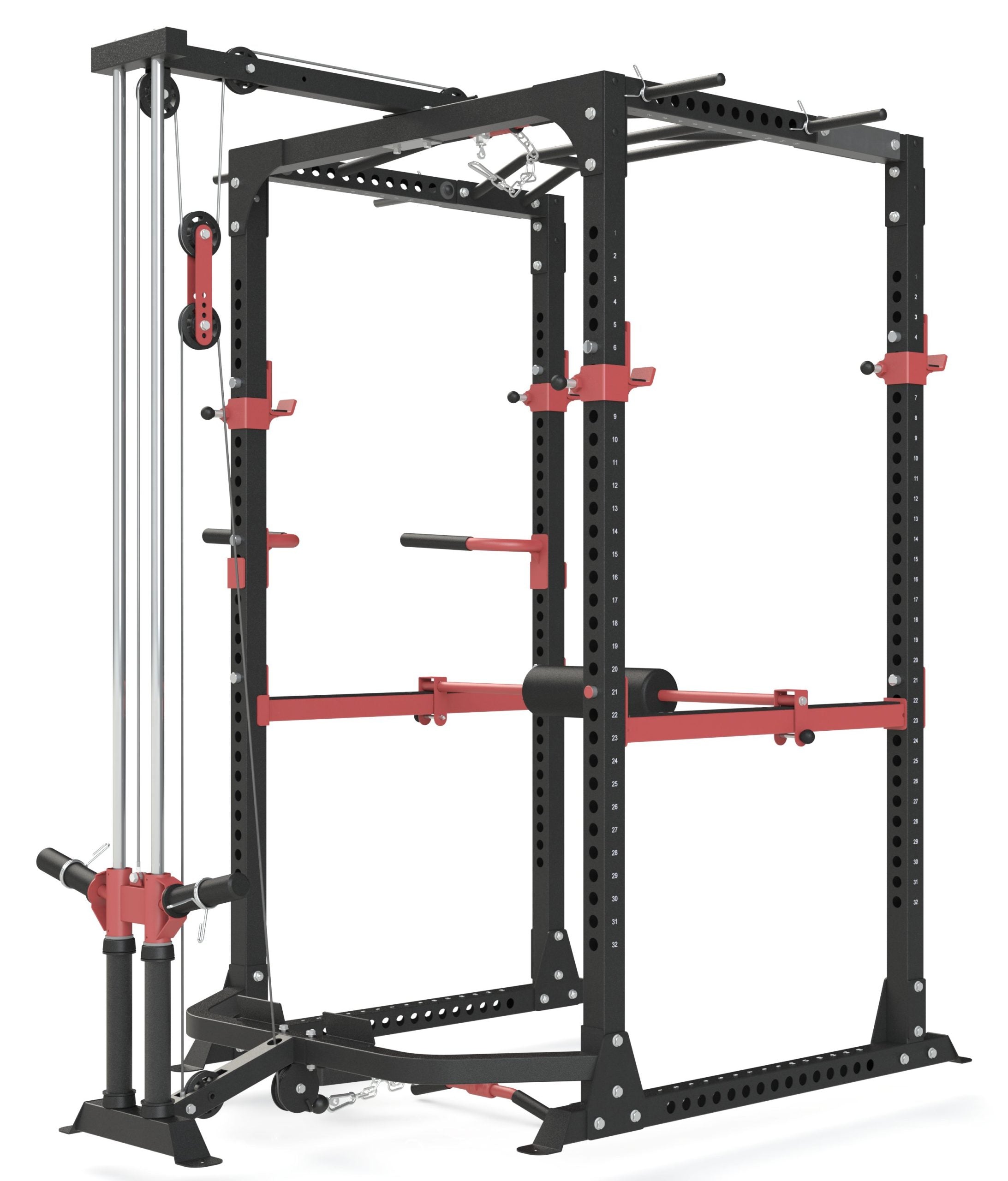 Power Rack Cage Lat Attachment Cable Cross Over + Dips + Range of Accessories