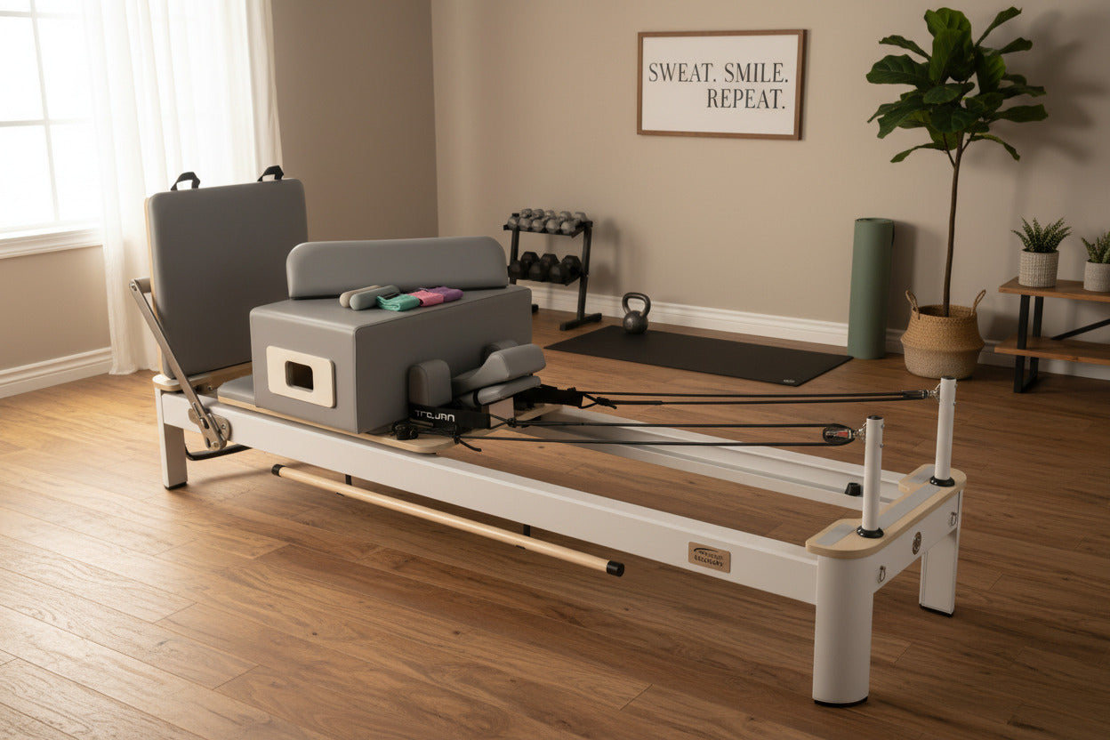 Trojan StudioPR Dove Grey  Aluminium Reformer Inc Box & Jump Board