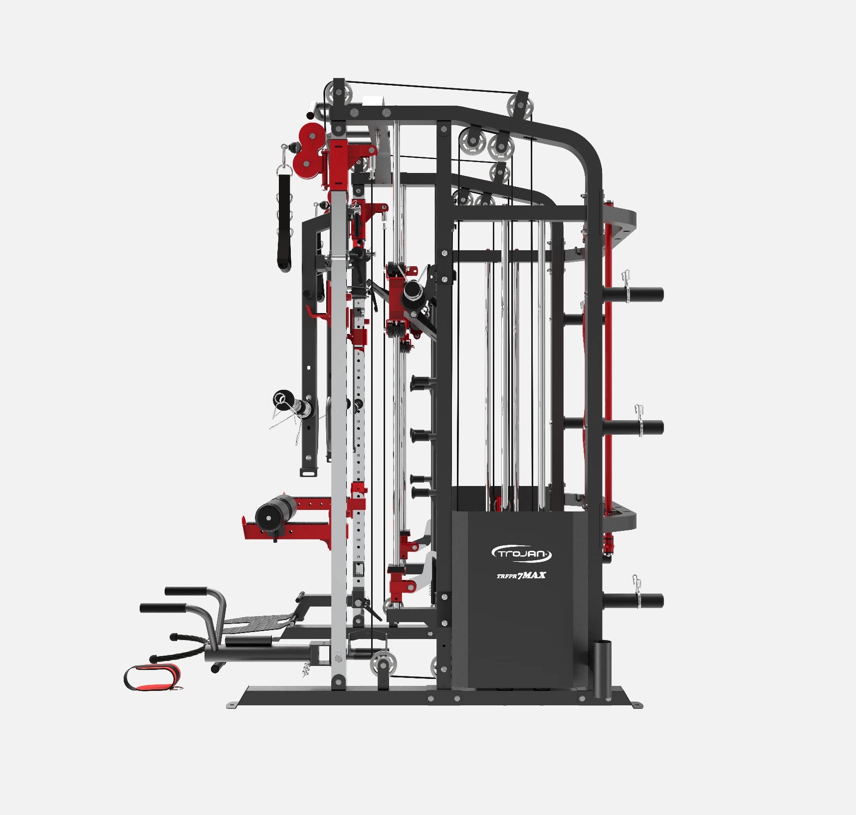 Smith Machine Functional Trainer FPR7MAX + 2 X 72 Kg Stacks | Leg Press + Lat Pull Down & Seat Attachment
