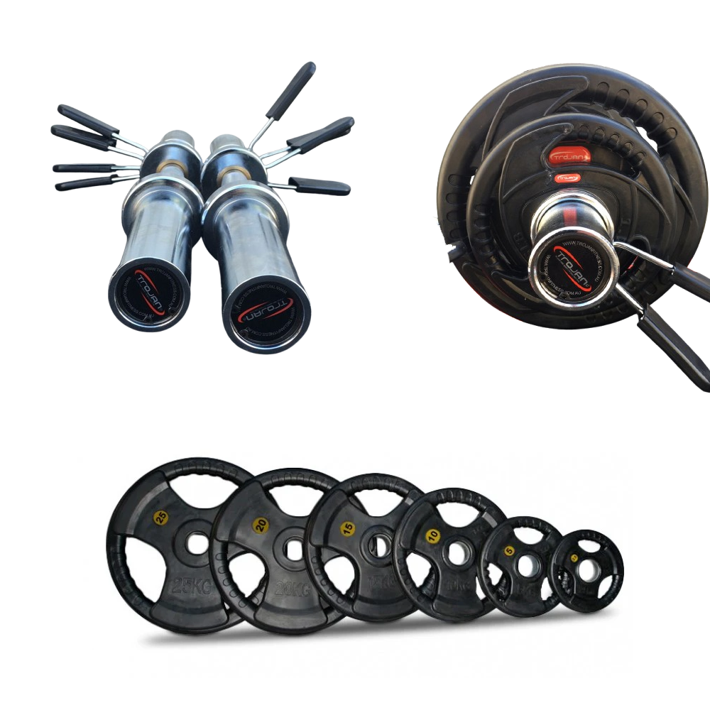 85 Kg Olympic Dumbbell Set with Brass Bushing & Spring Collars