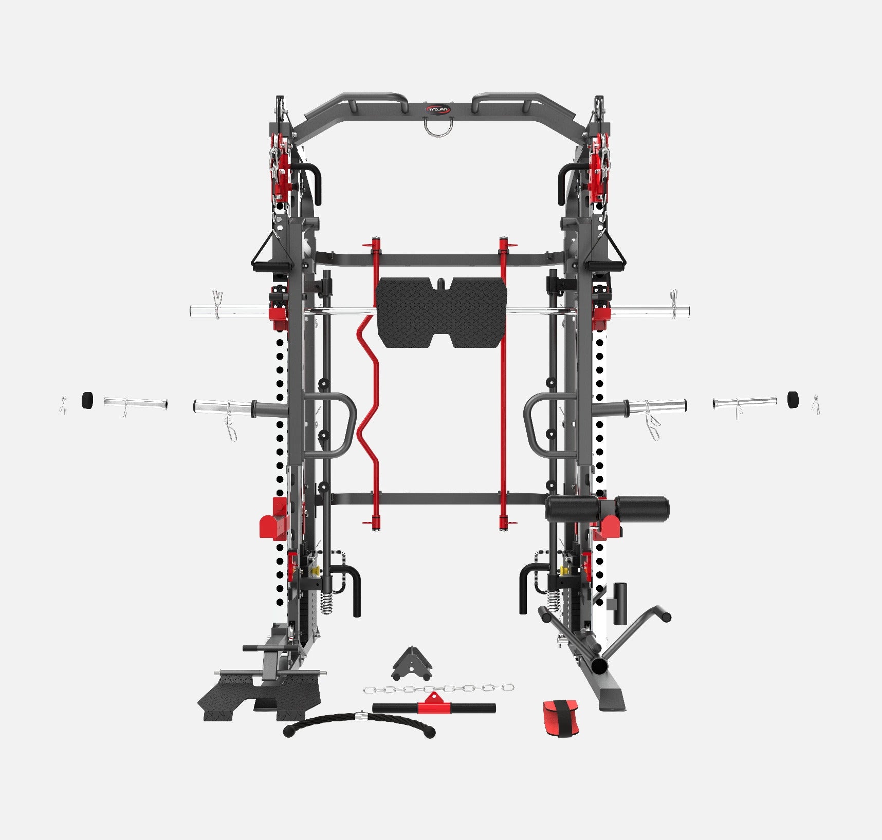 Smith Machine Functional Trainer FPR7MAX + 2 X 72 Kg Stacks | Leg Press + Lat Pull Down & Seat Attachment