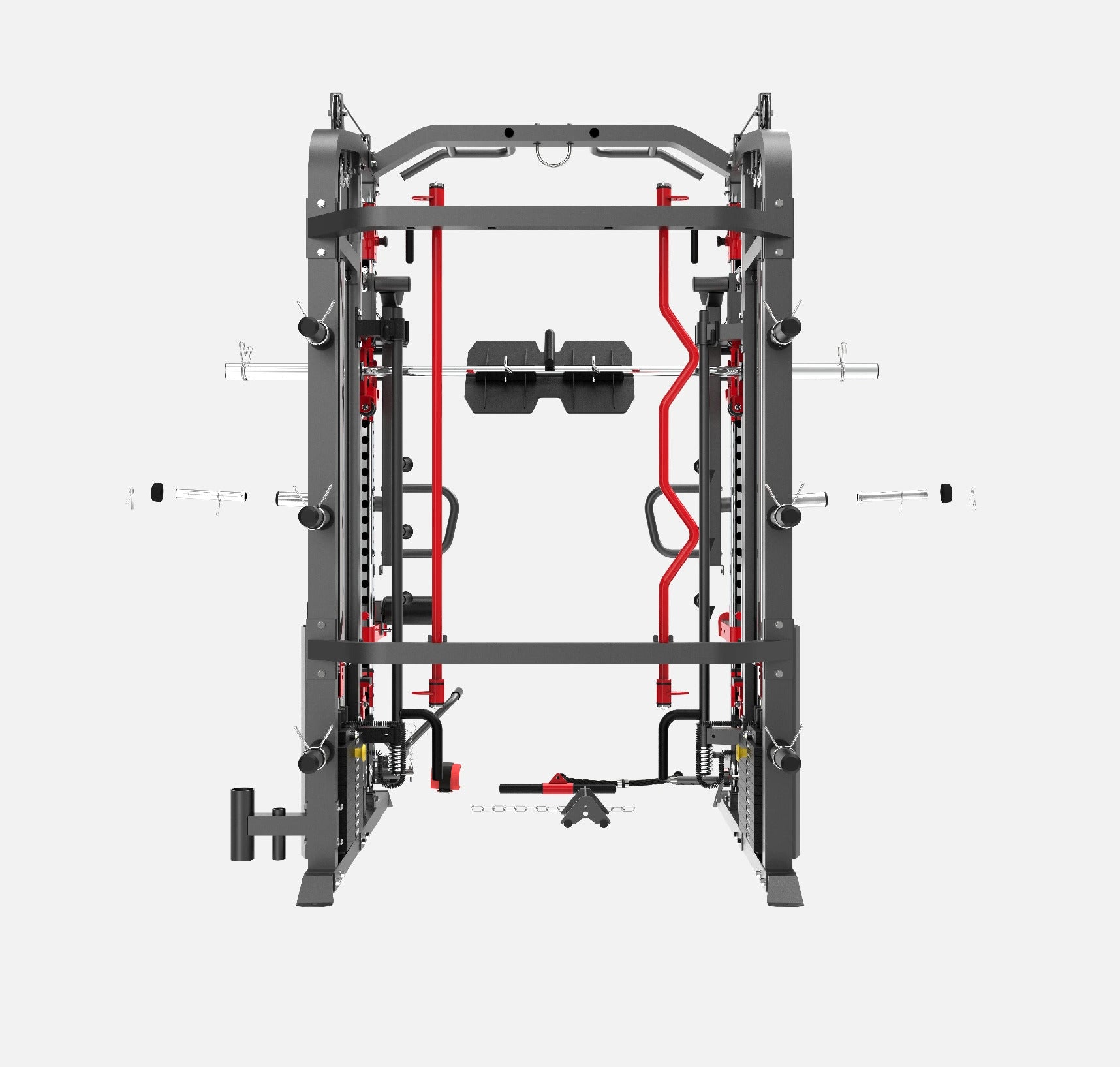 Smith Machine Functional Trainer FPR7MAX + 2 X 72 Kg Stacks | Leg Press + Lat Pull Down & Seat Attachment