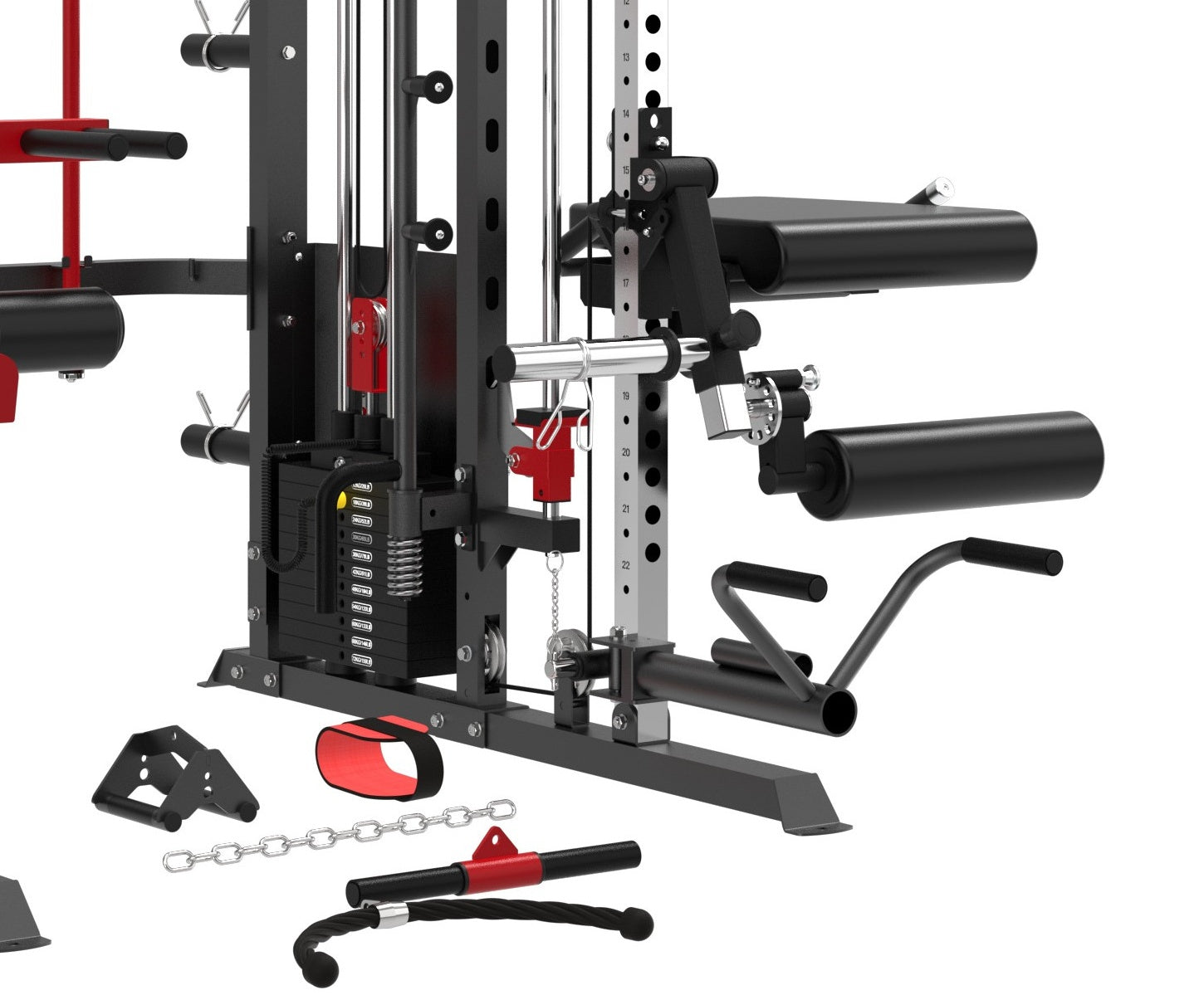 Trojan FPR70 All-in-One Trainer Smith, Rack, Leg Press & Bench Leg Ext + Seated Leg Ext Ham String Hip Thrust Bench