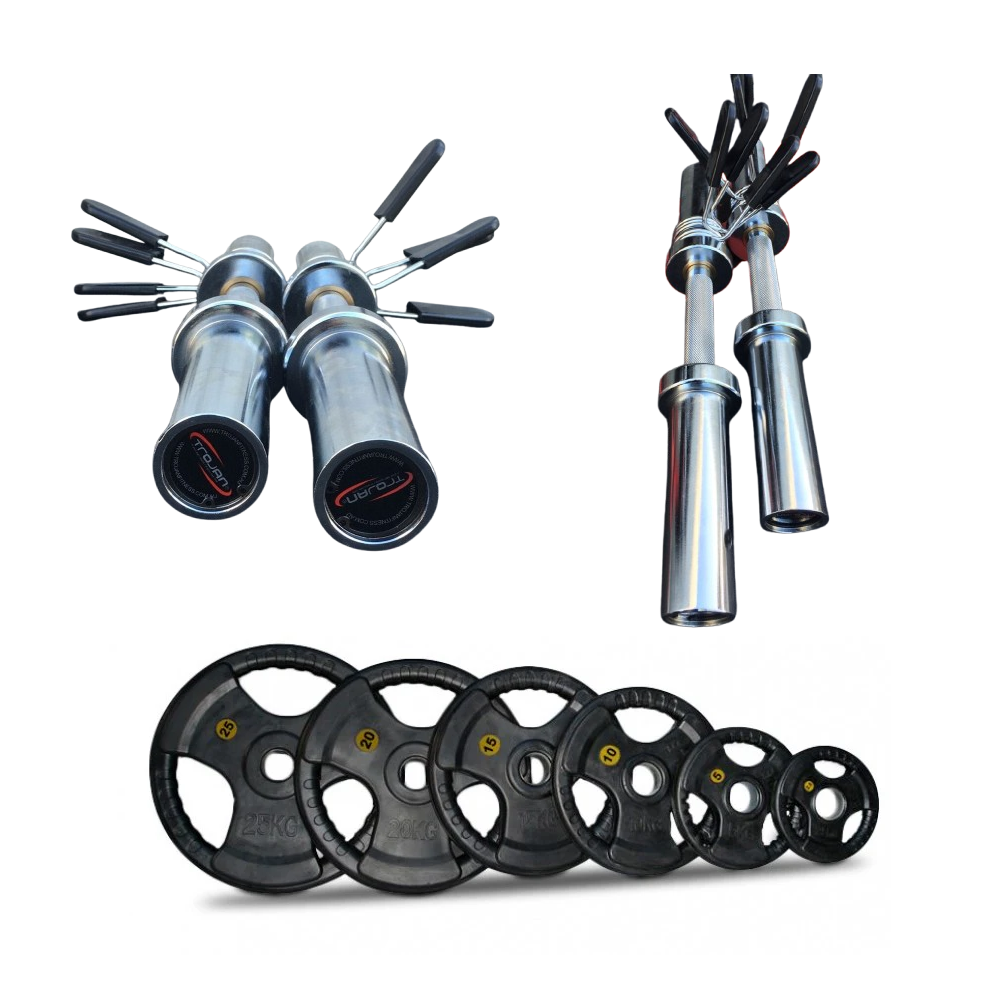 85 Kg Olympic Dumbbell Set with Brass Bushing & Spring Collars