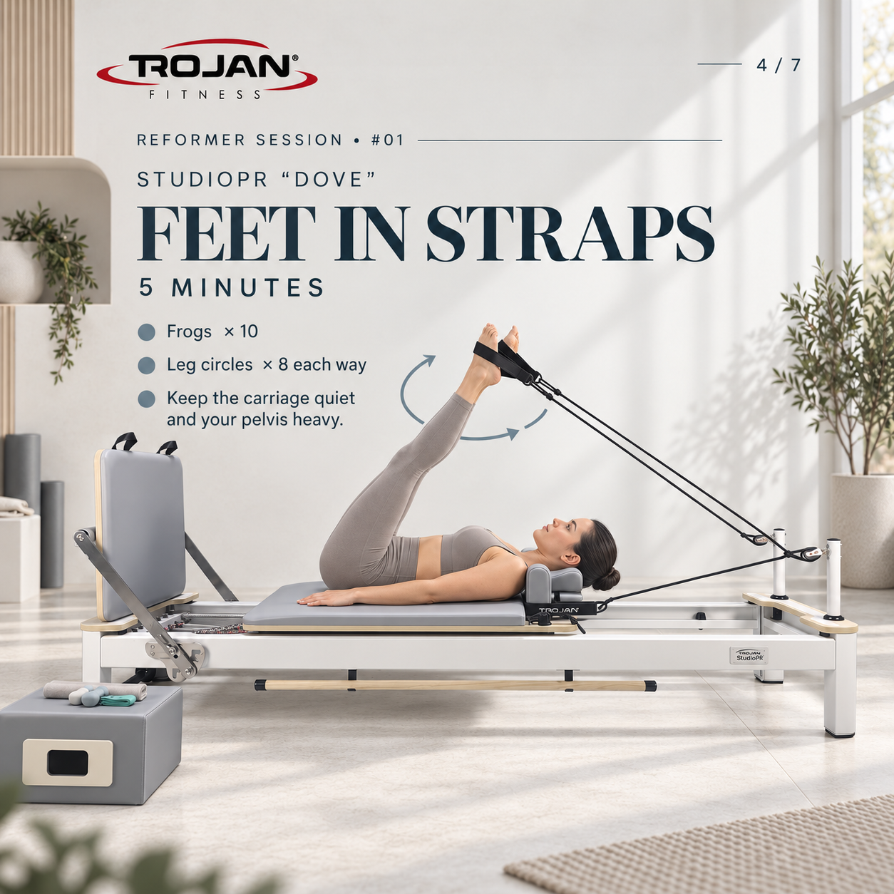 Trojan StudioPR Dove Grey  Aluminium Reformer Inc Box & Jump Board