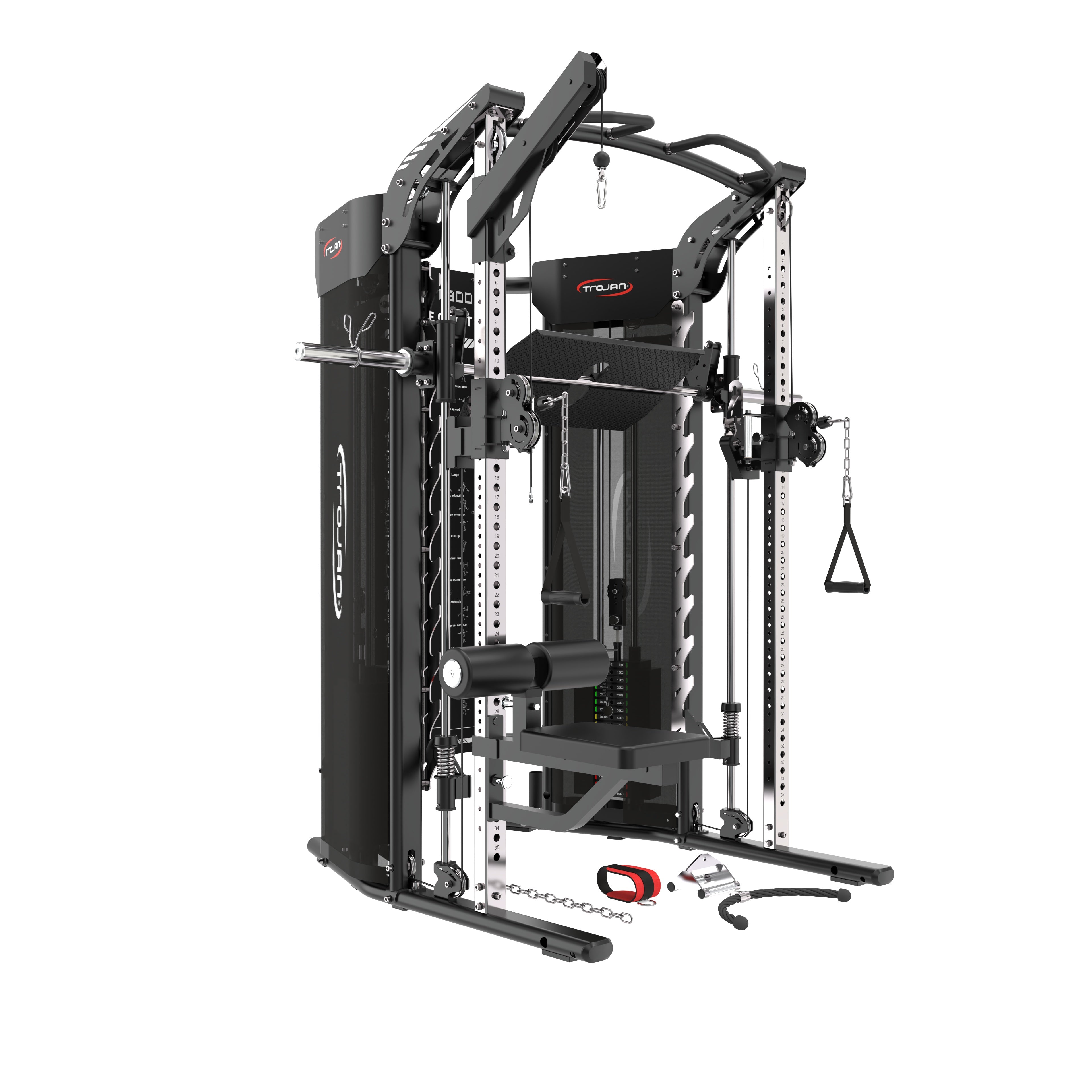 Trojan TRSM900FT Smith All in 1 Functional Trainer Leg Press LatPull & Seat