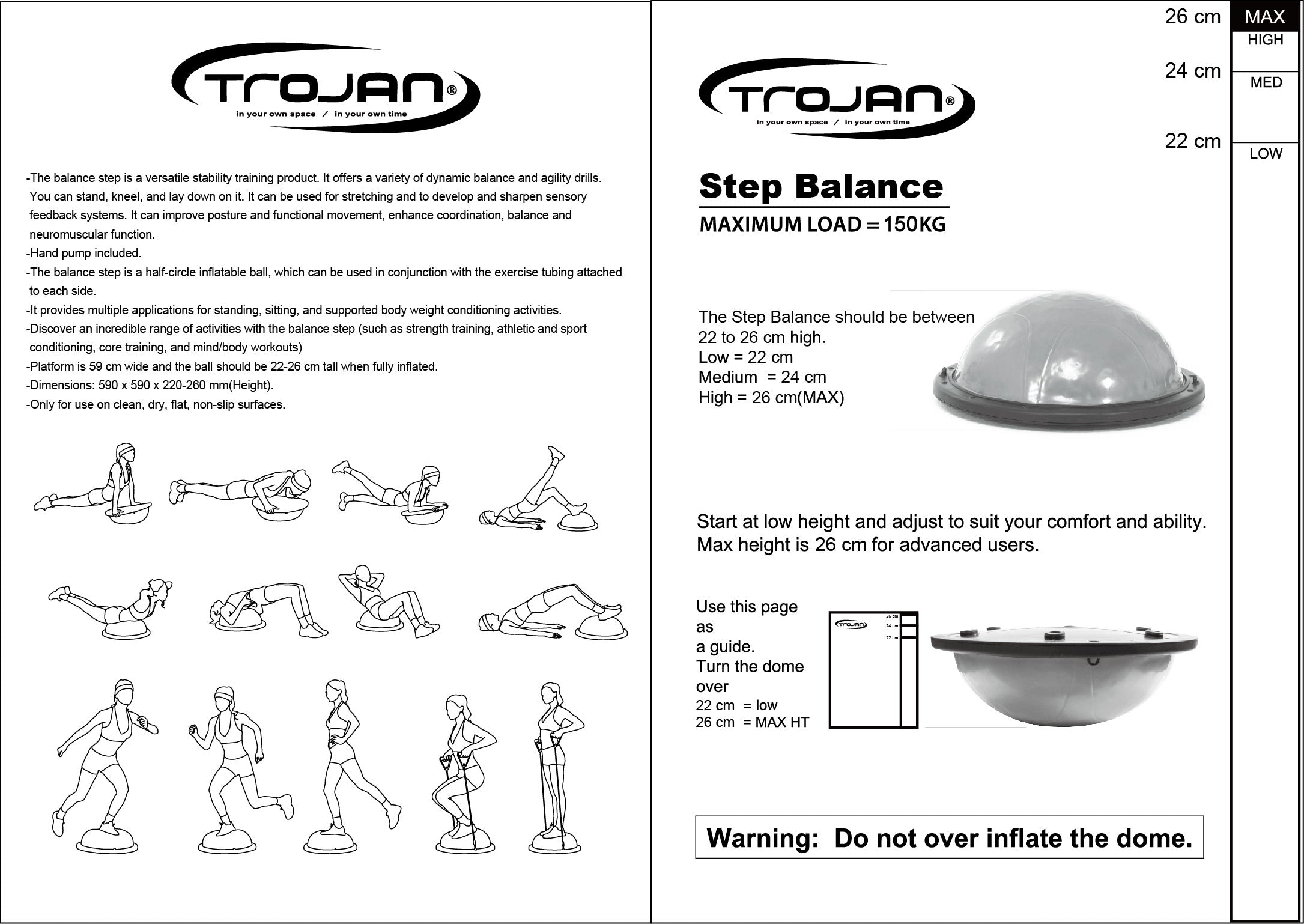 Trojan Fitness Balance Fit Step Ball