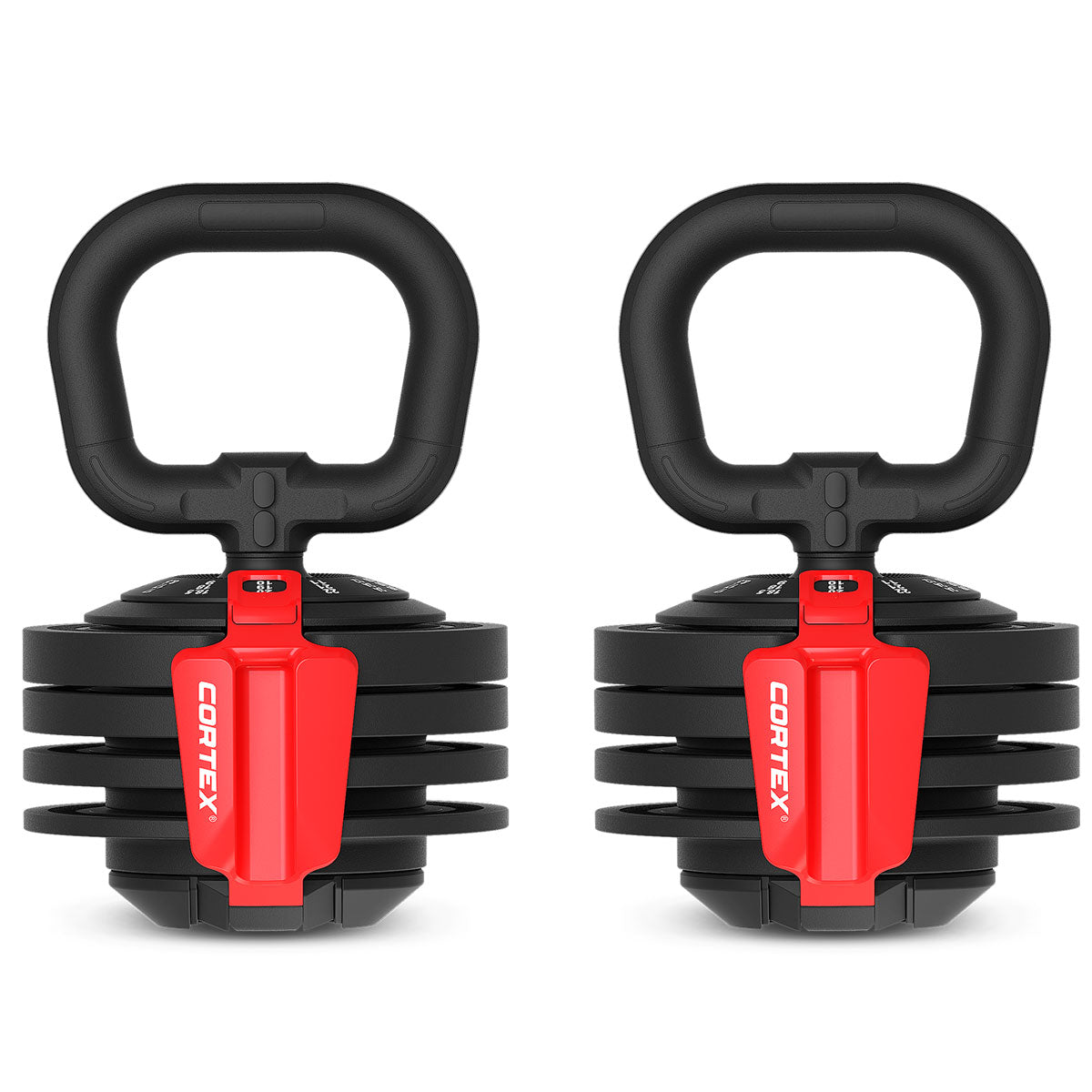 CORTEX Revolock V2 48kg Adjustable Dumbbell + Barbell + Kettlebell All-in-One Set with Stand (24kg Pair)