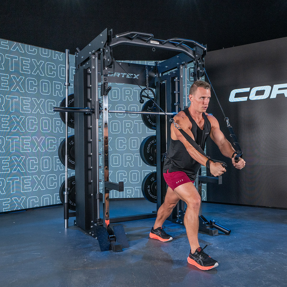 CORTEX SM26 Multi Gym Dual Stack Functional Trainer, Smith Machine, Half Rack