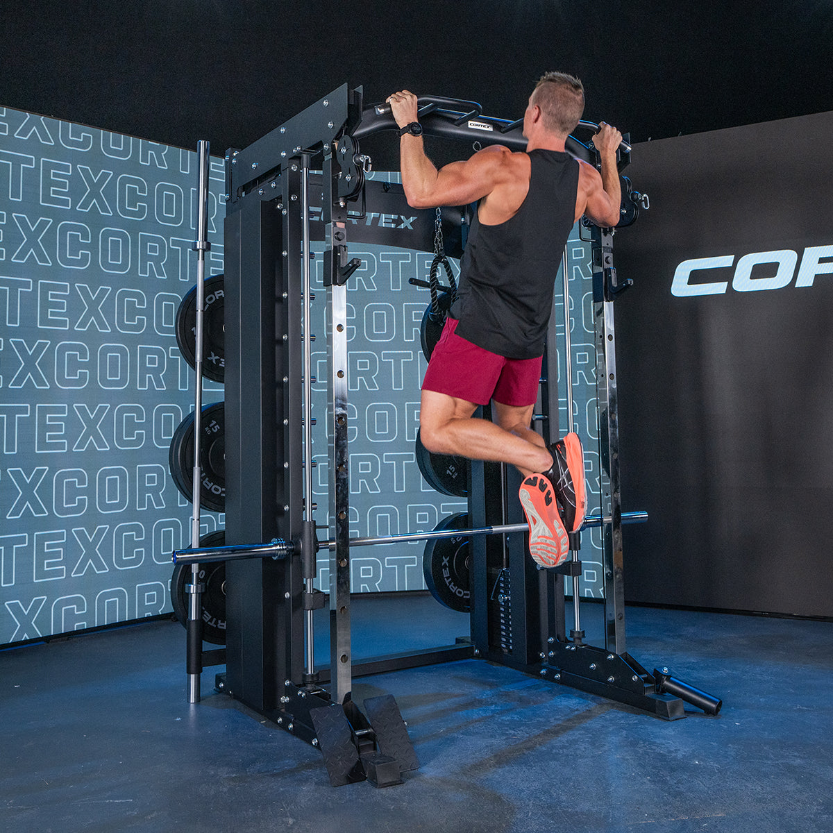 CORTEX SM26 Multi Gym Dual Stack Functional Trainer, Smith Machine, Half Rack