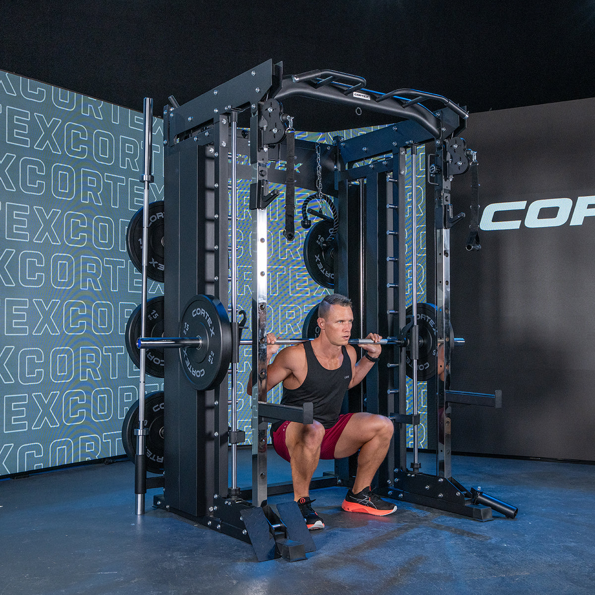 CORTEX SM26 Multi Gym Dual Stack Functional Trainer, Smith Machine, Half Rack