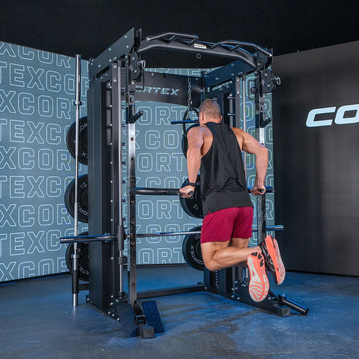 CORTEX SM26 Multi Gym Dual Stack Functional Trainer, Smith Machine, Half Rack