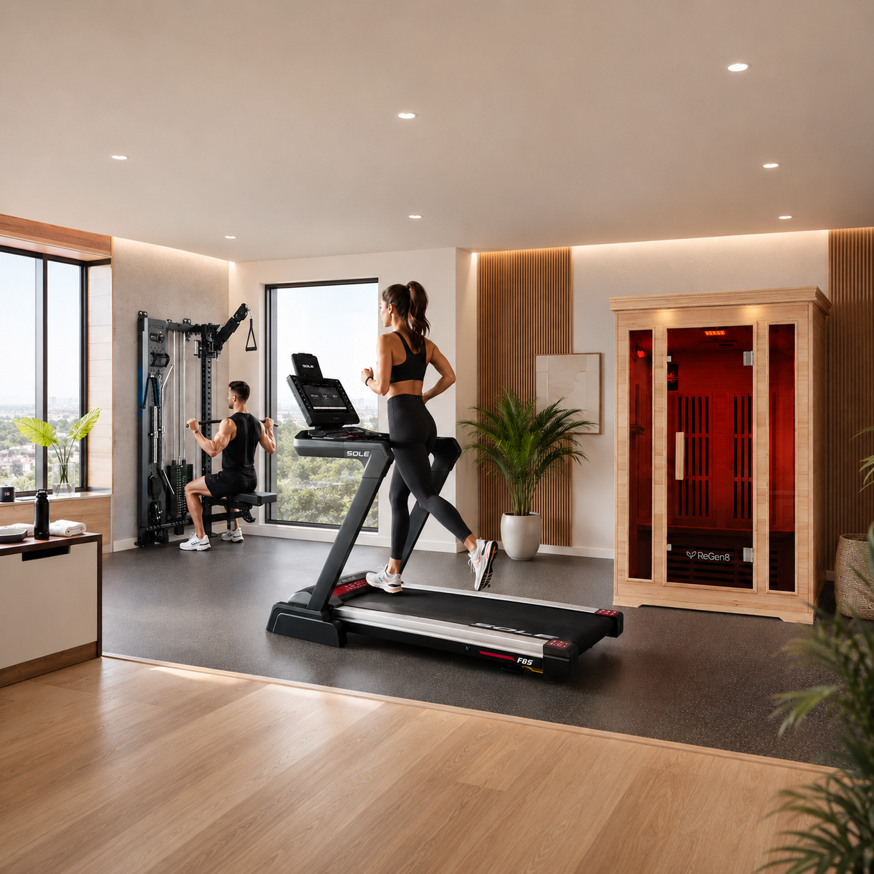 SOLE F85 Treadmill | 15.6″ Touchscreen | 4 HP LifeStyle Pak