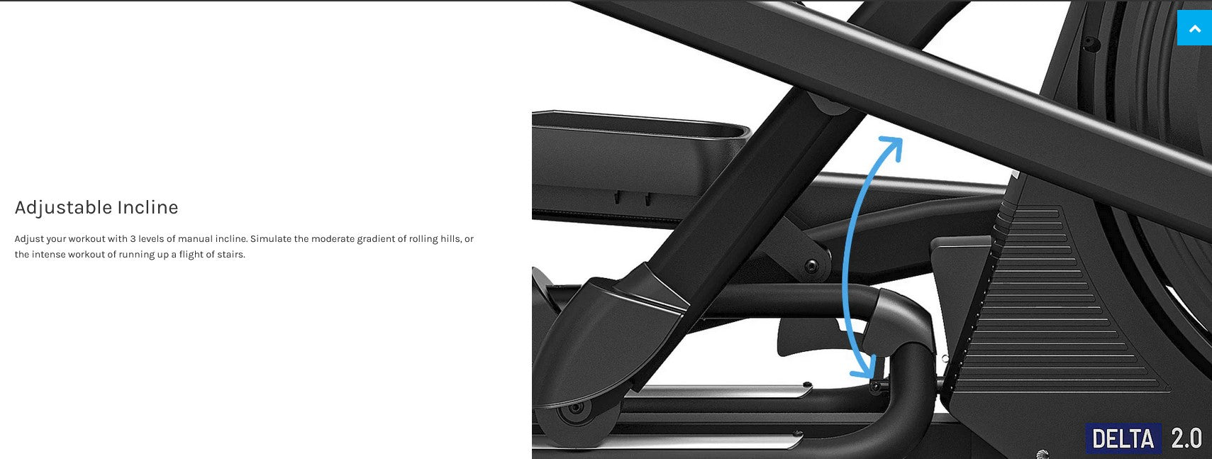 Cross Trainer Elliptical Delta 2.0 | 20" Stride