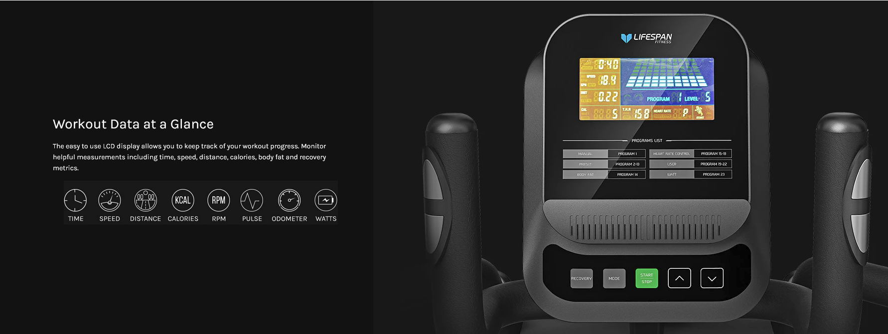 Cross Trainer Elliptical Delta 2.0 | 20" Stride