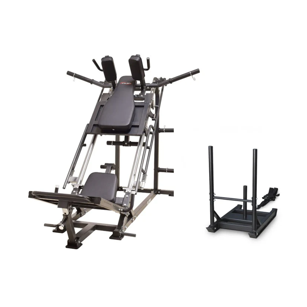 Elite45° Leg Press Hack Squat 850 Lbs Load & Sled PAK 4