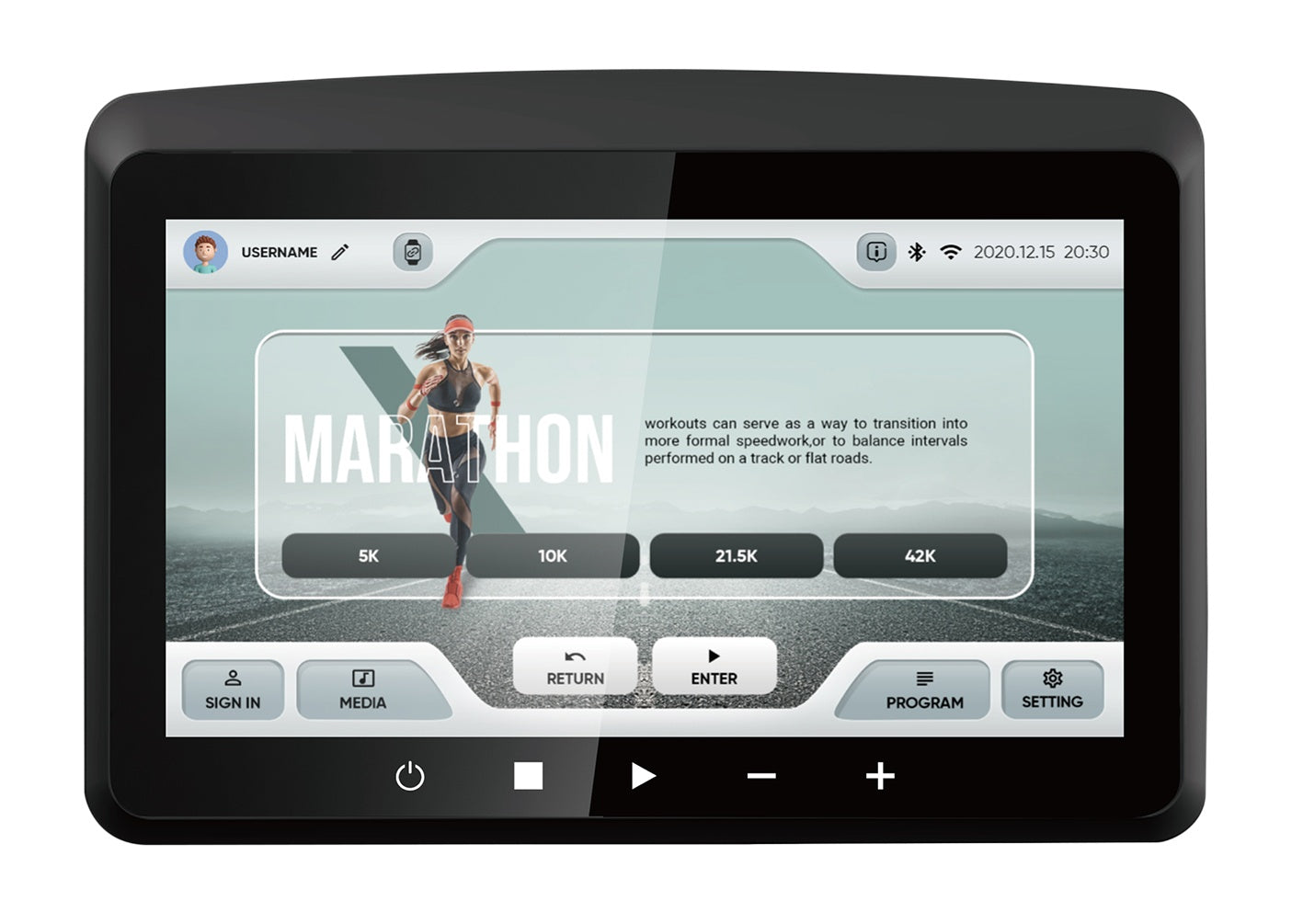 Bodyworx JTX3.25 15.6” TFT Treadmill | Touch Screen