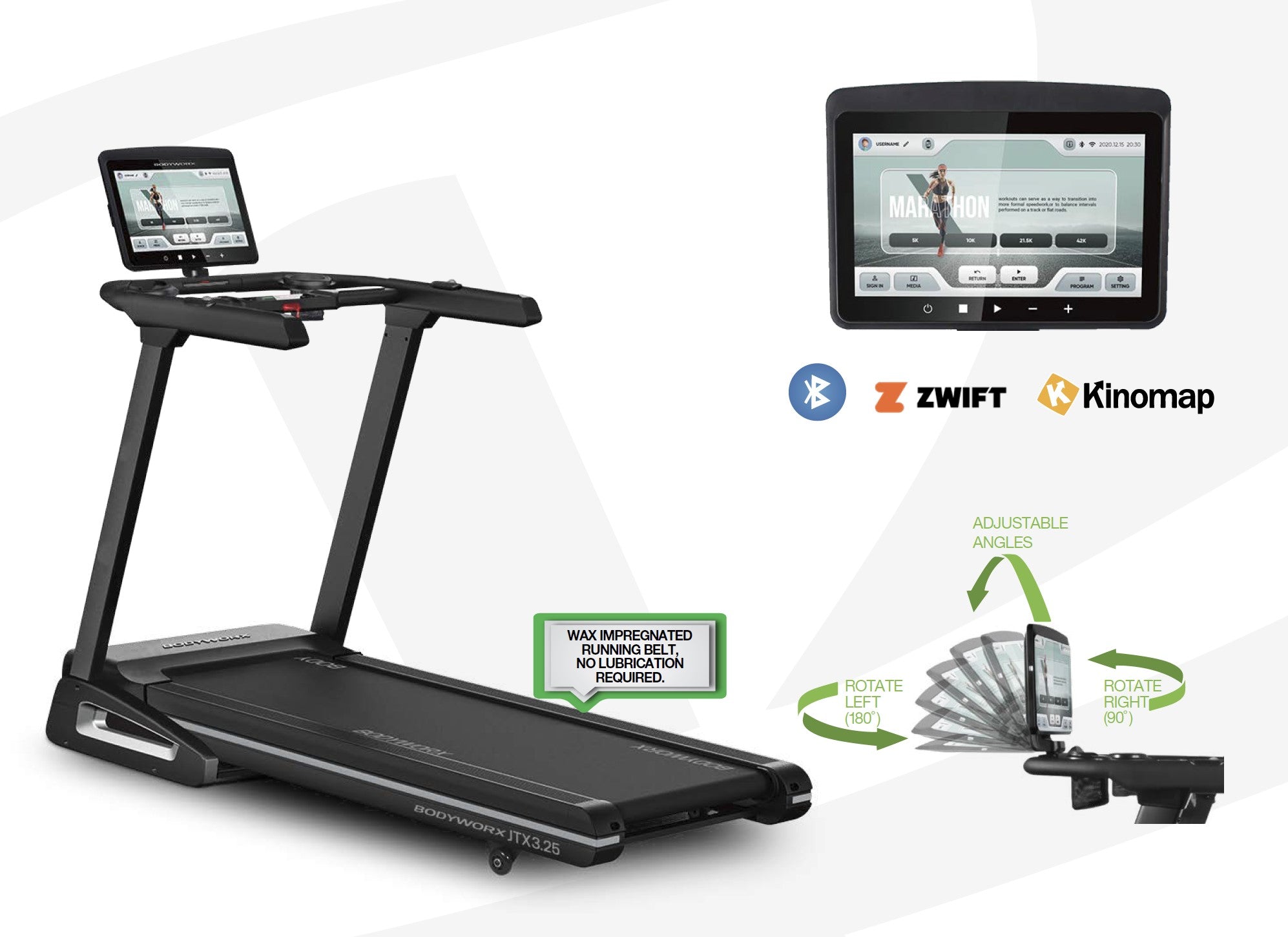 Bodyworx JTX3.25 15.6 TFT Treadmill NEW