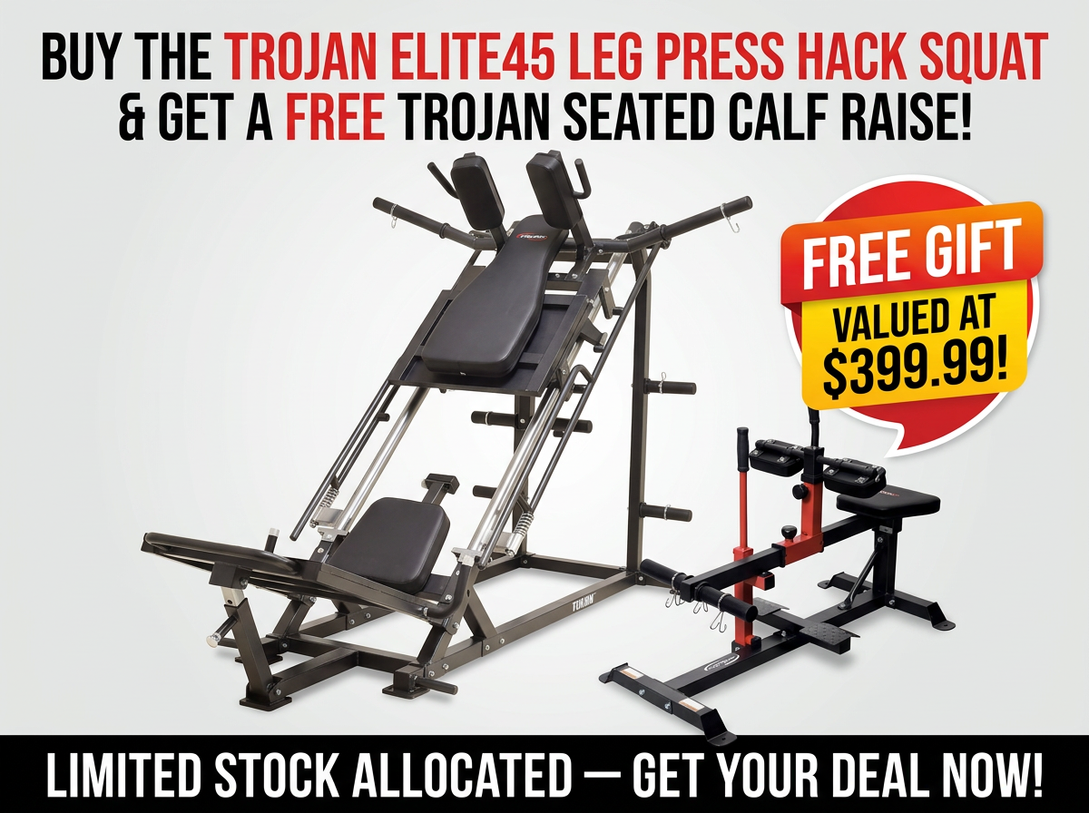 Elite45° Leg Press Hack Squat 850 Lbs Load Power Band Pins Double Plate Load