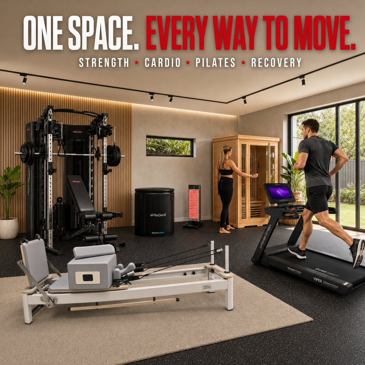 Trojan TRSM900FT Smith All in 1 Functional Trainer One Space  Home Pack