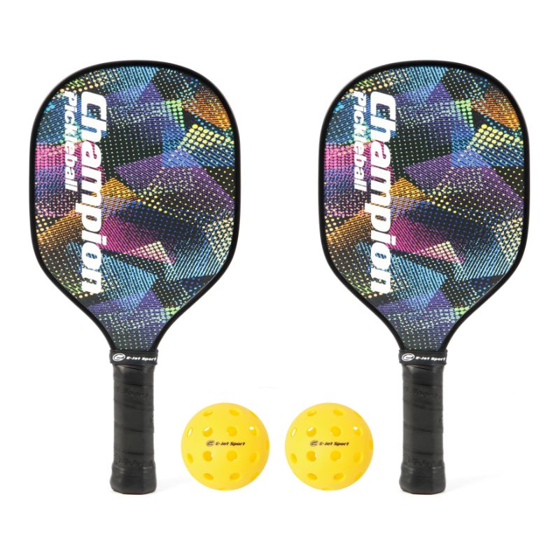 E-JET SPORT PICKLEBALL 2 PLAYER WOODEN SET - DELUXE