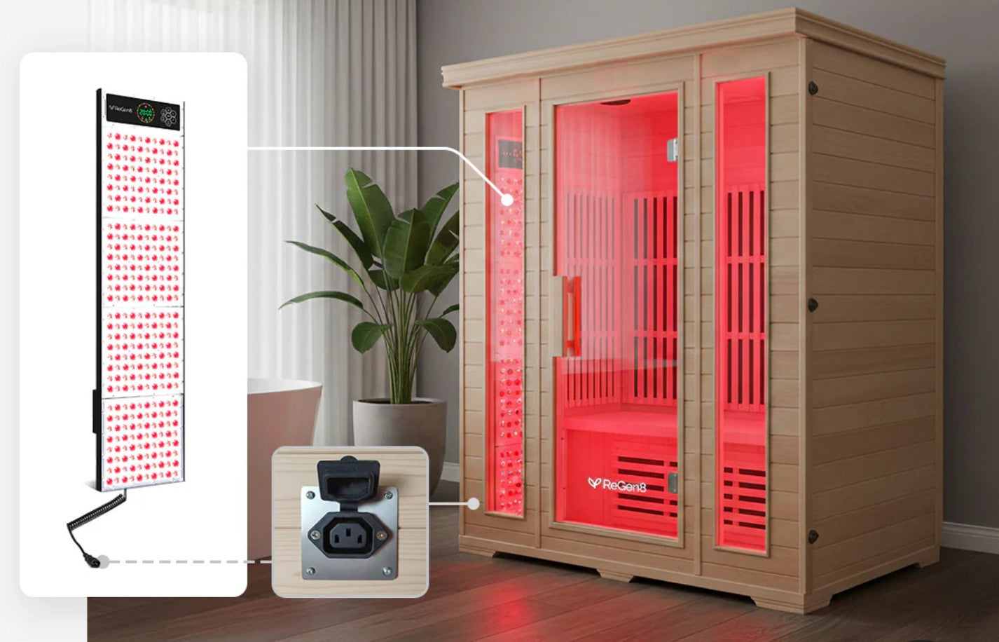 ReGen8 Quadro - 4 Person 2640W Infrared Sauna
