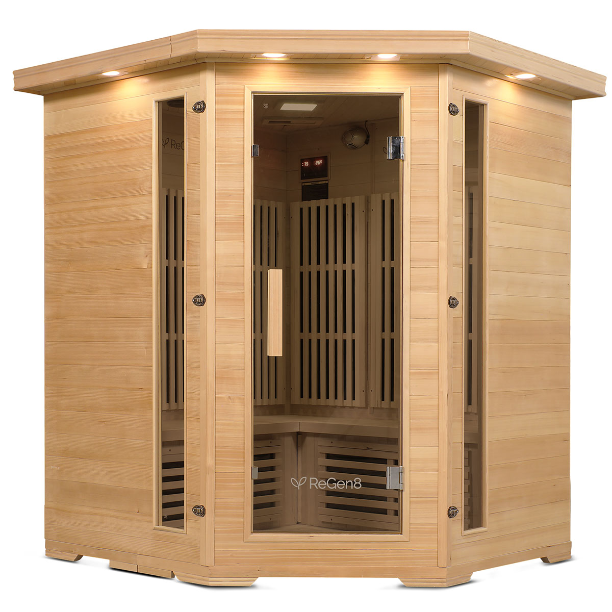 ReGen8 Quadro Corner - 4 Person 2640W Infrared Sauna