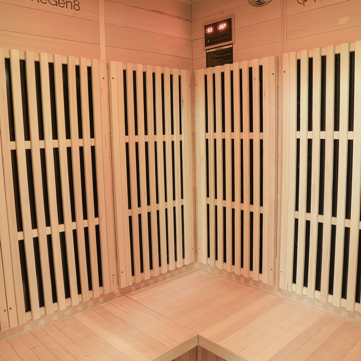 ReGen8 Quadro Corner - 4 Person 2640W Infrared Sauna