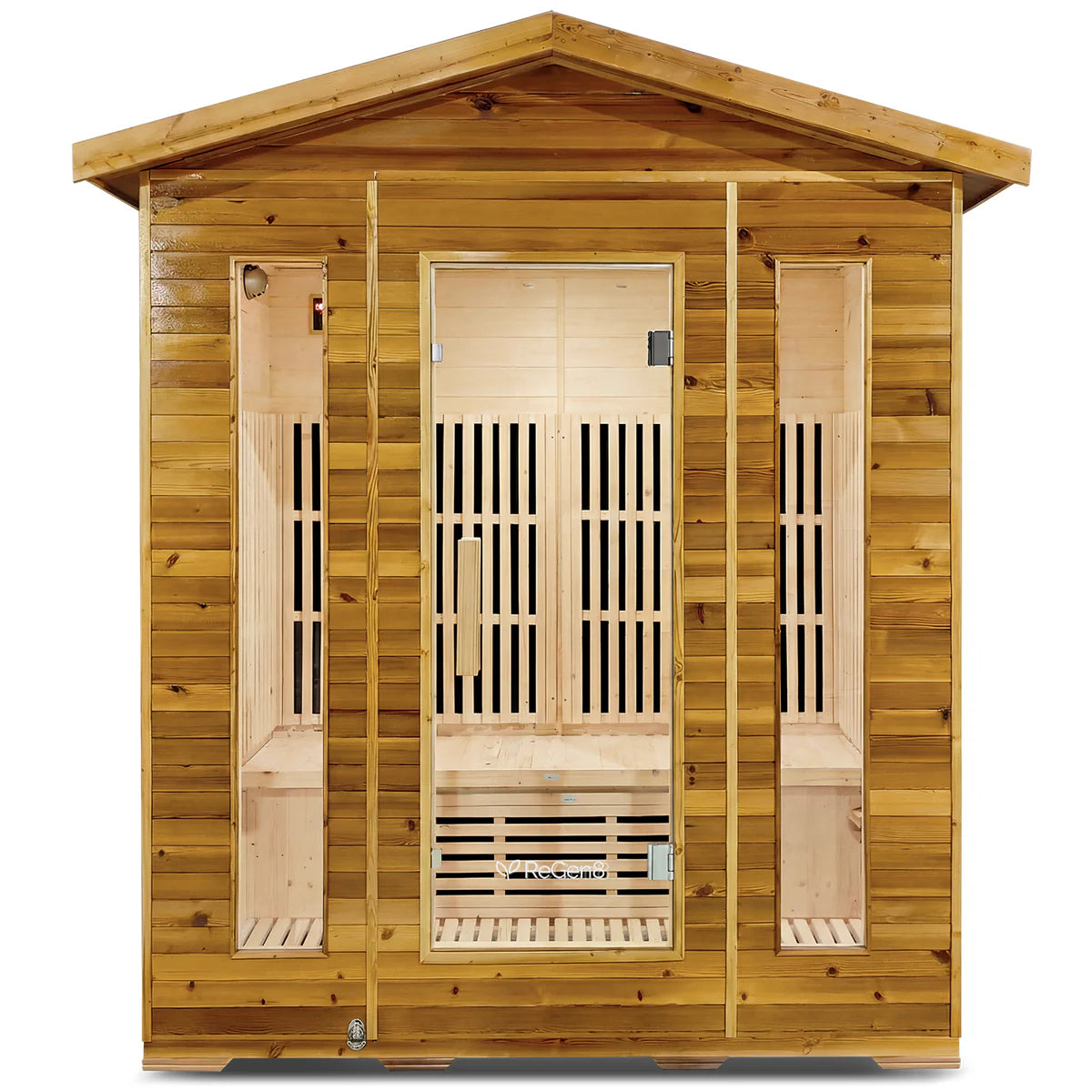 ReGen8 Quadro Outdoor - 4 Person 2920W Infrared Sauna Natural