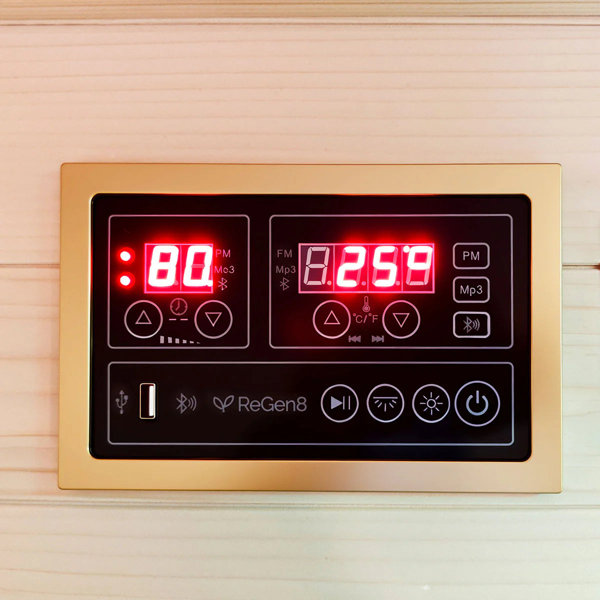 ReGen8 Quadro Outdoor - 4 Person 2920W Infrared Sauna Natural