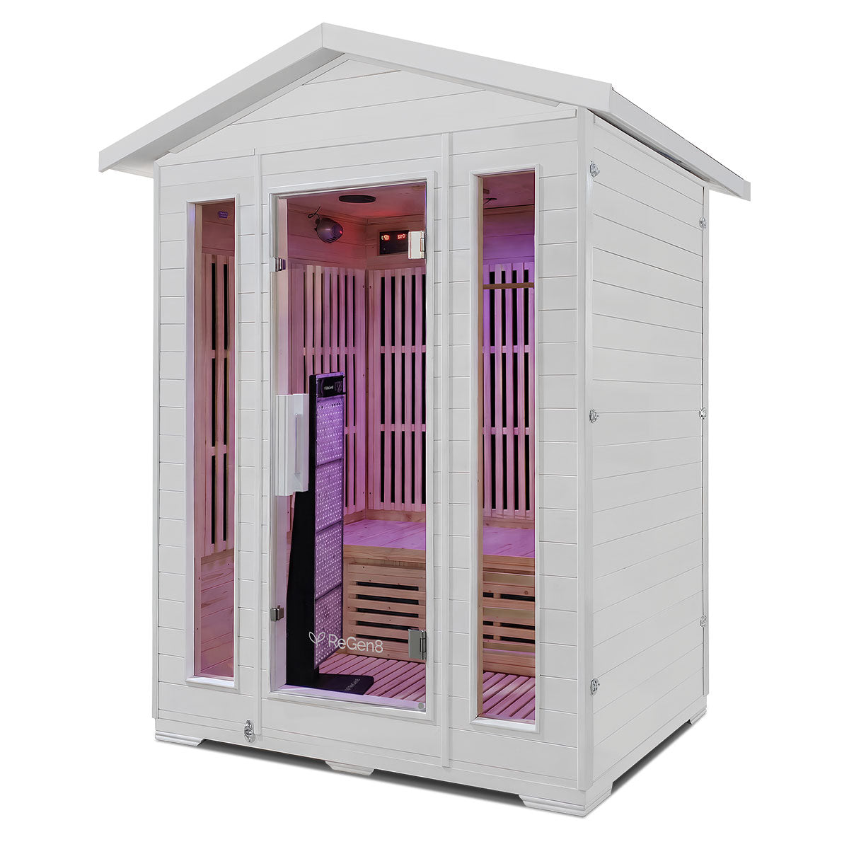 ReGen8 Trio Outdoor - 3 Person 2620W Infrared Sauna in White