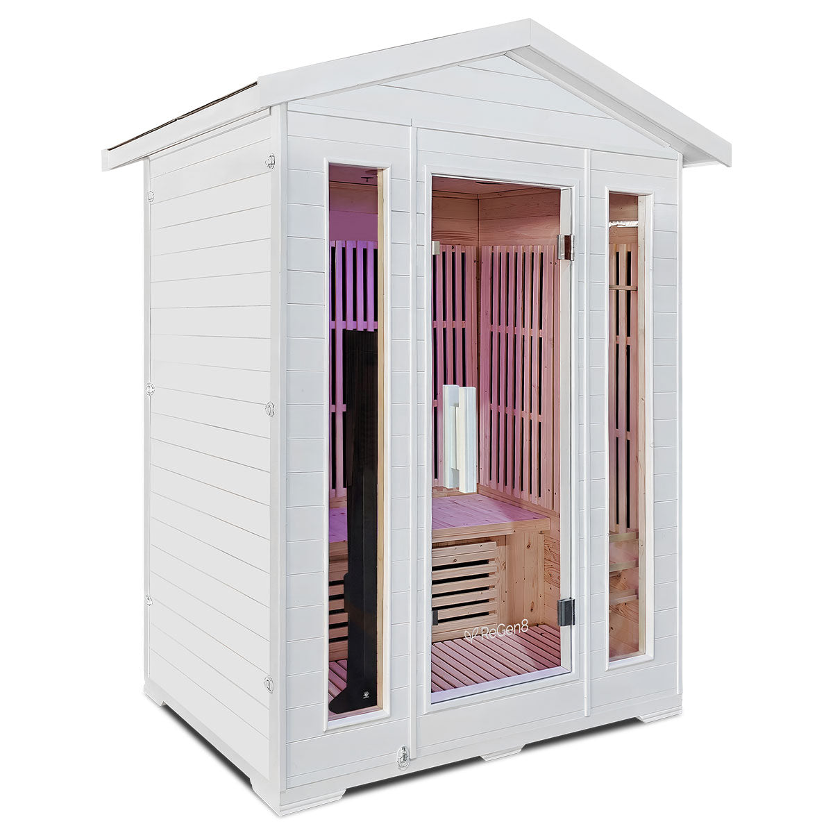 ReGen8 Trio Outdoor - 3 Person 2620W Infrared Sauna in White