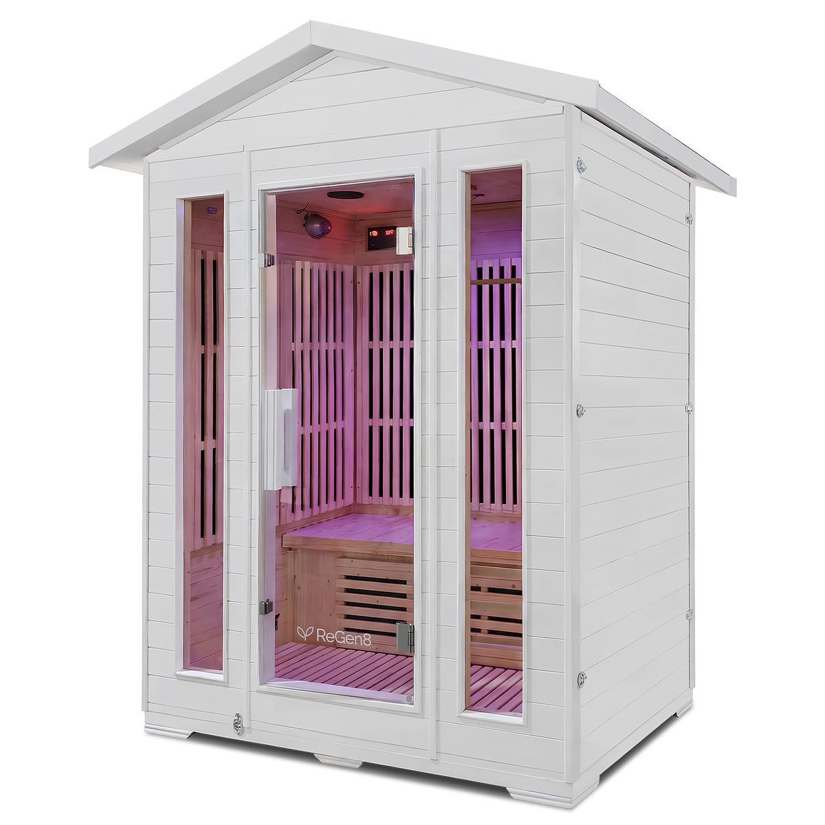 ReGen8 Trio Outdoor - 3 Person 2620W Infrared Sauna in White