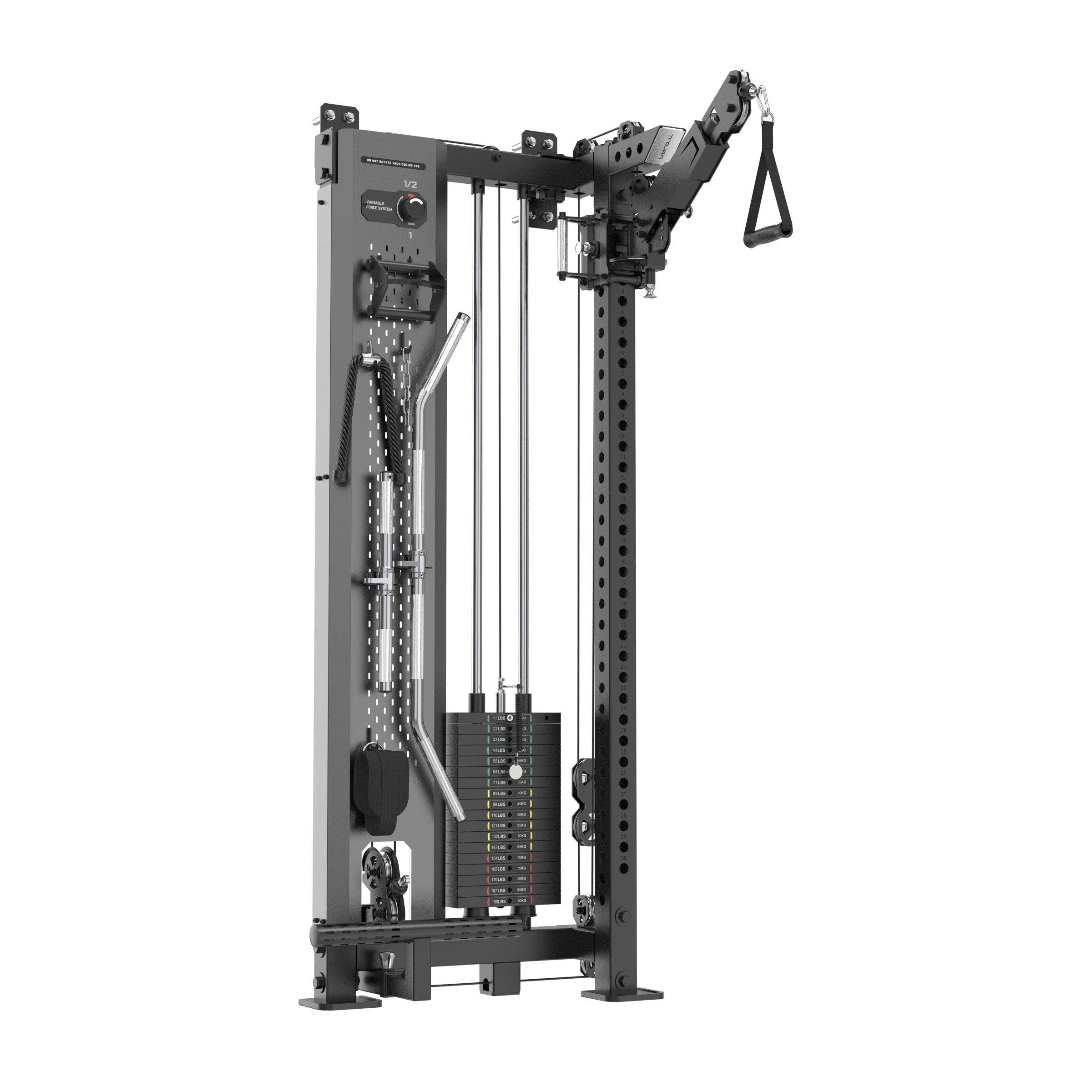TRCFT-X1 ELITE Functional Trainer + SX1 Bench | Wall-Mount | 90kg Stack | 1:1–2:1 Ratio