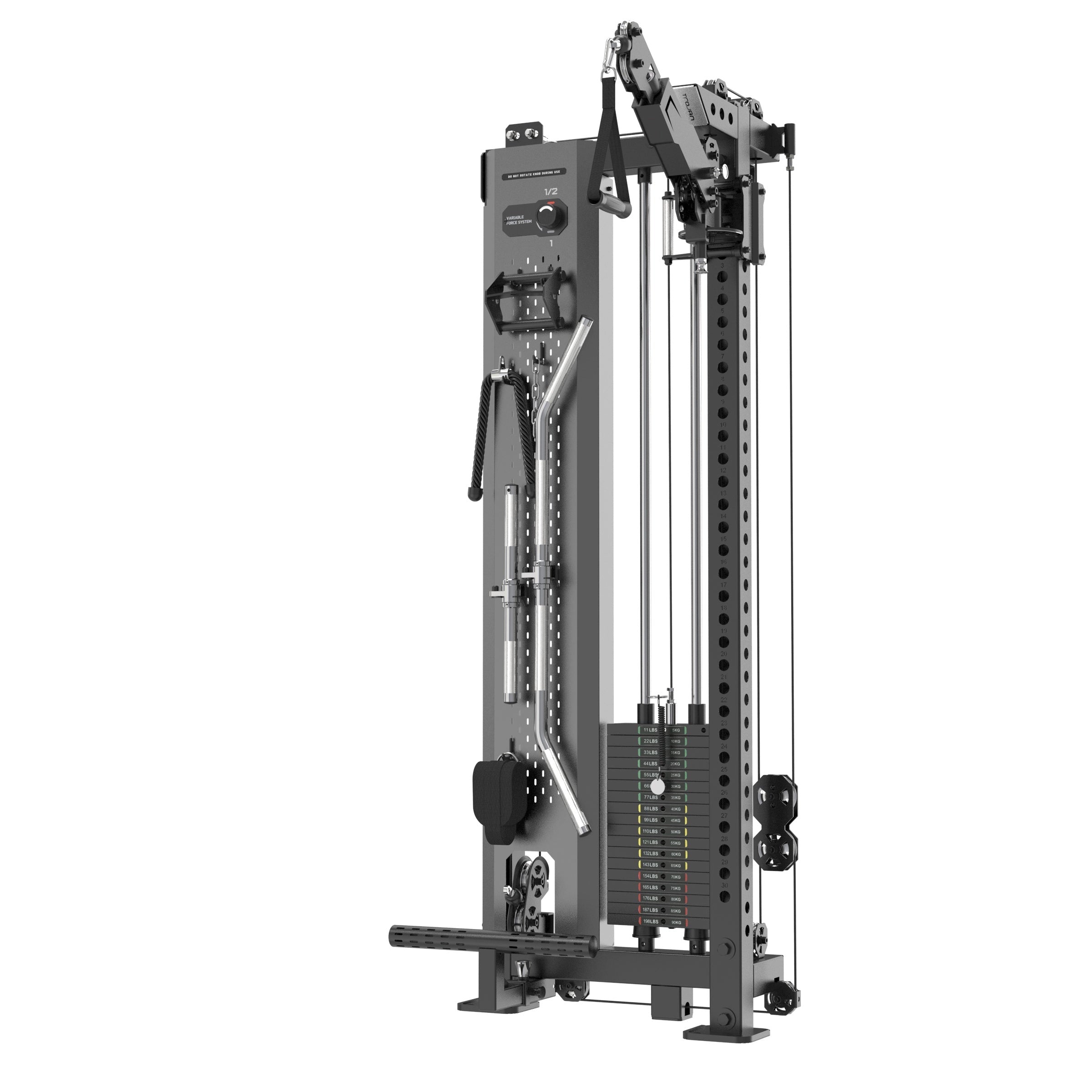 TRCFT-X1 ELITE Functional Trainer + SX1 Bench | Wall-Mount | 90kg Stack | 1:1–2:1 Ratio