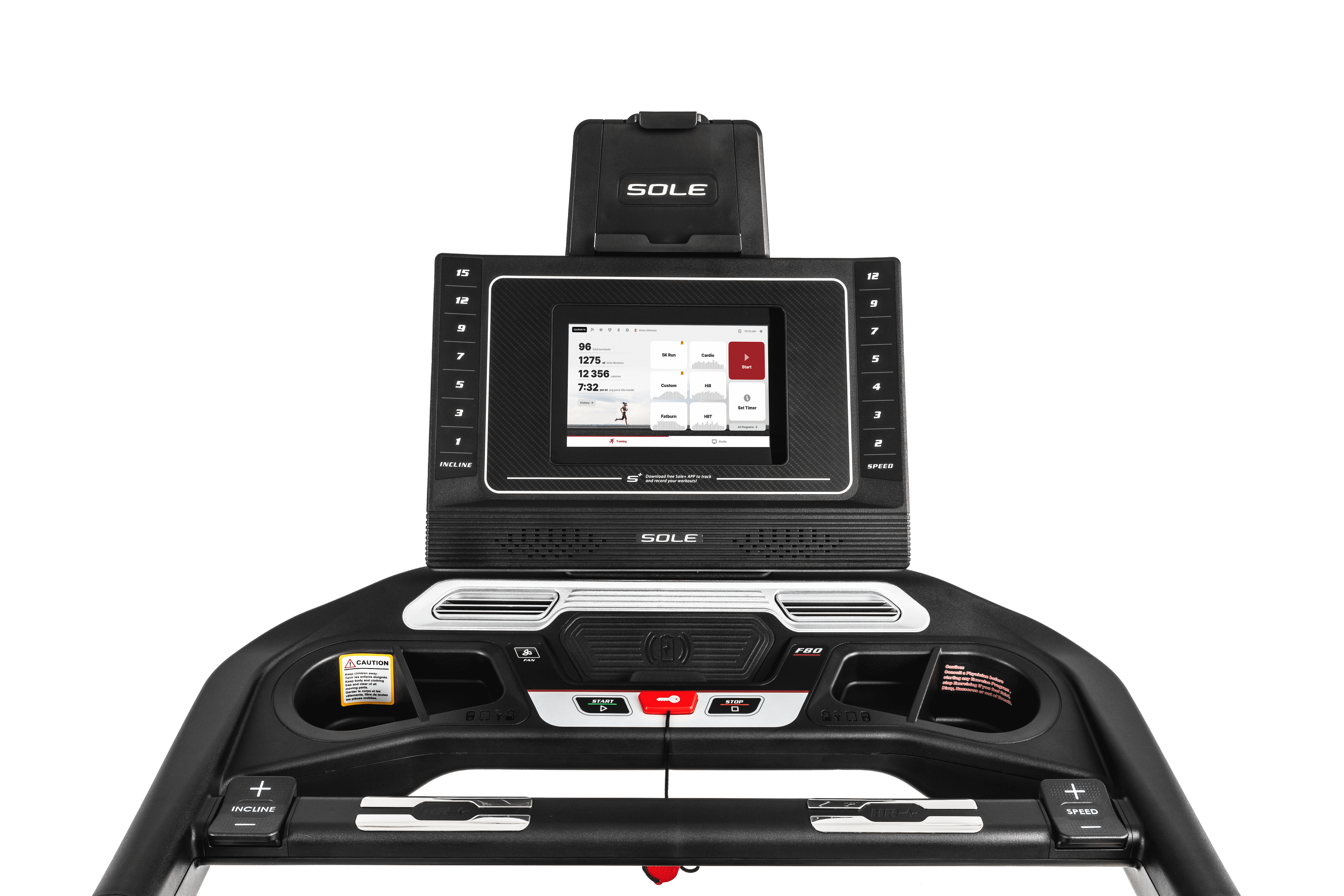 Sole F80 Treadmill 3.5HP 10.1″ Touchscreen