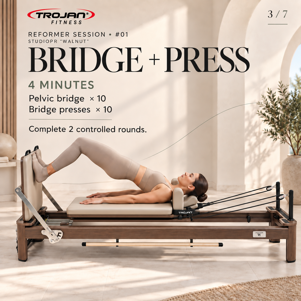 Trojan StudioPR " Walnutt " Premium Aluminium Reformer Inc Box & Jump Board