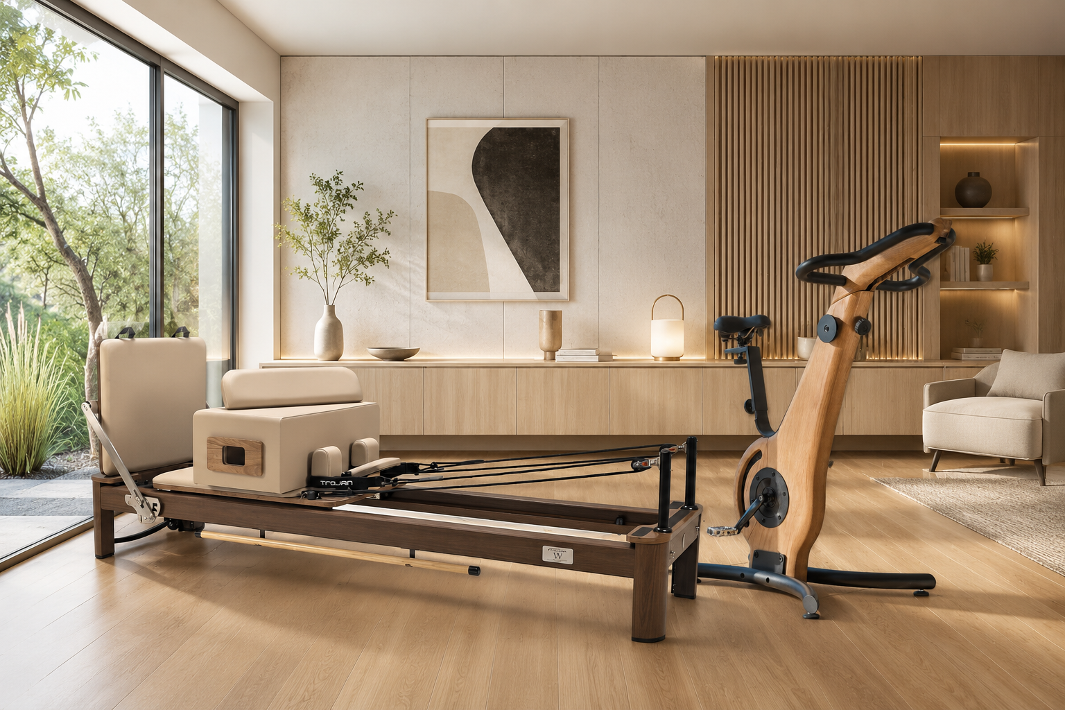 StudioPR™ Walnut Collection  Reformer & NOHrD Vintage Bike