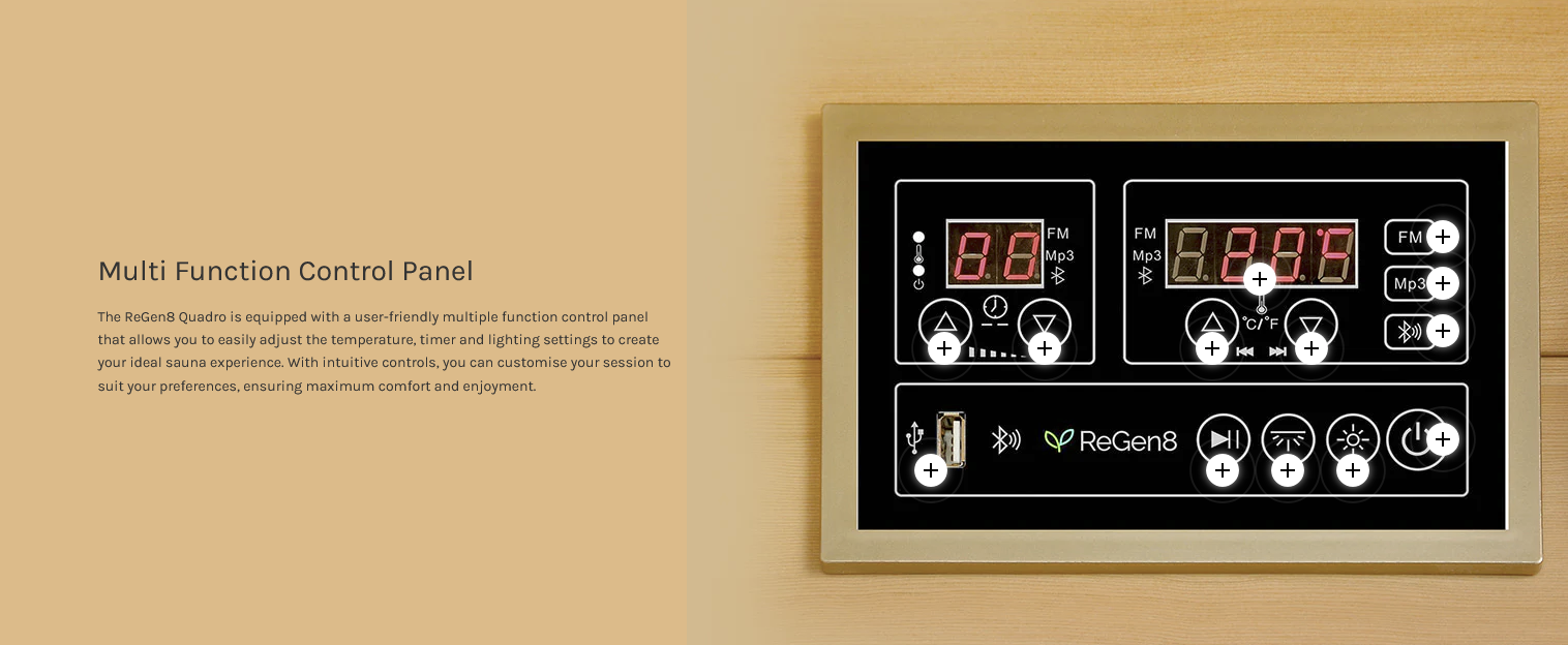 ReGen8 Duo 2 - 2 Person 2040W Infrared Sauna