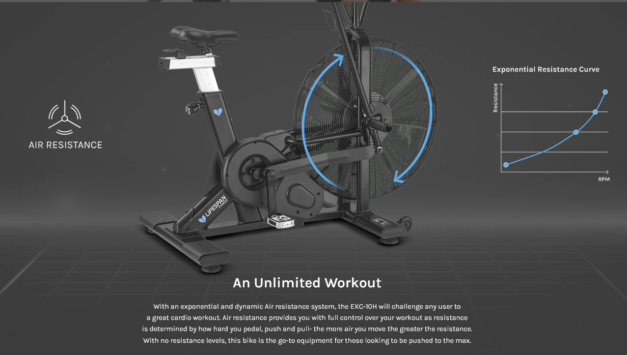 Air Bike - Exercise Air Resistance 27" Fan Commercial Air Bike