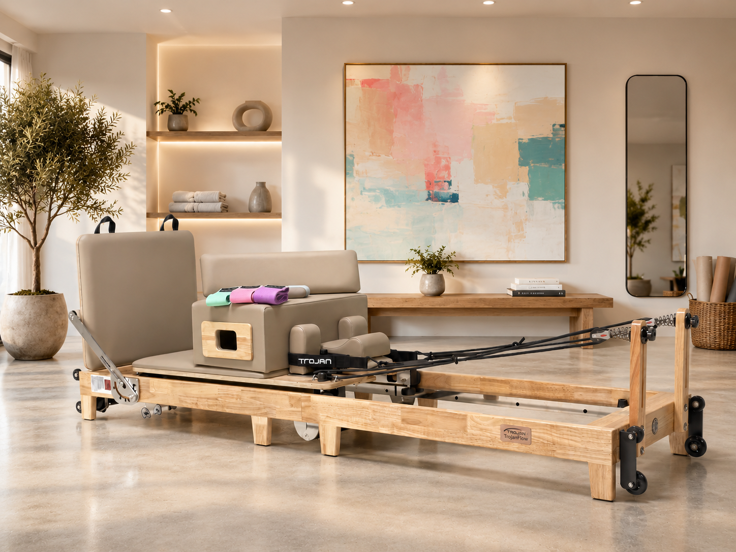 Trojan TERRA BEIJE Oak Folding Reformer Inc Box & Jump Board