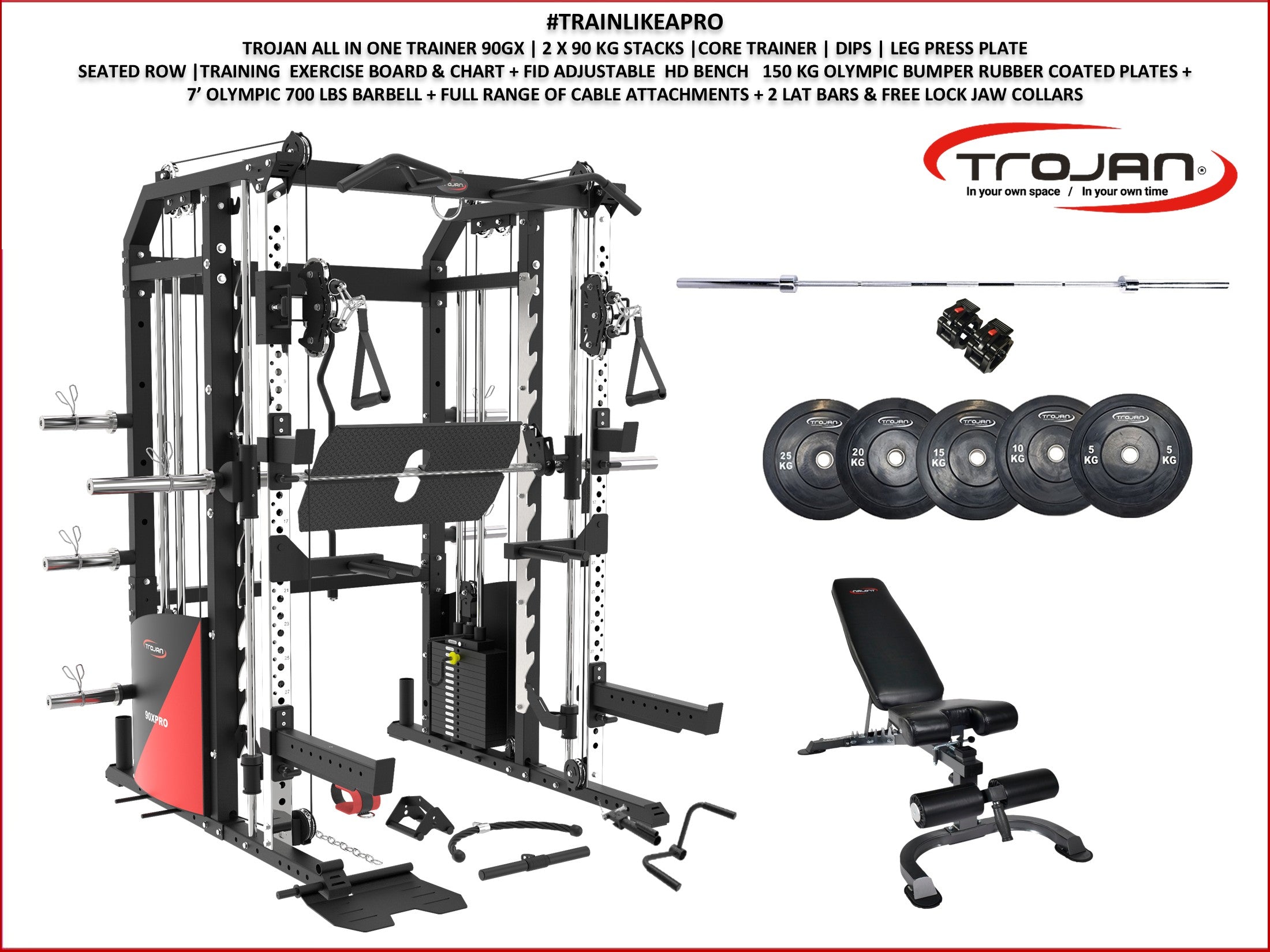 90XPRO All – In – One Trainer Smith TrainLikeaPro Pak