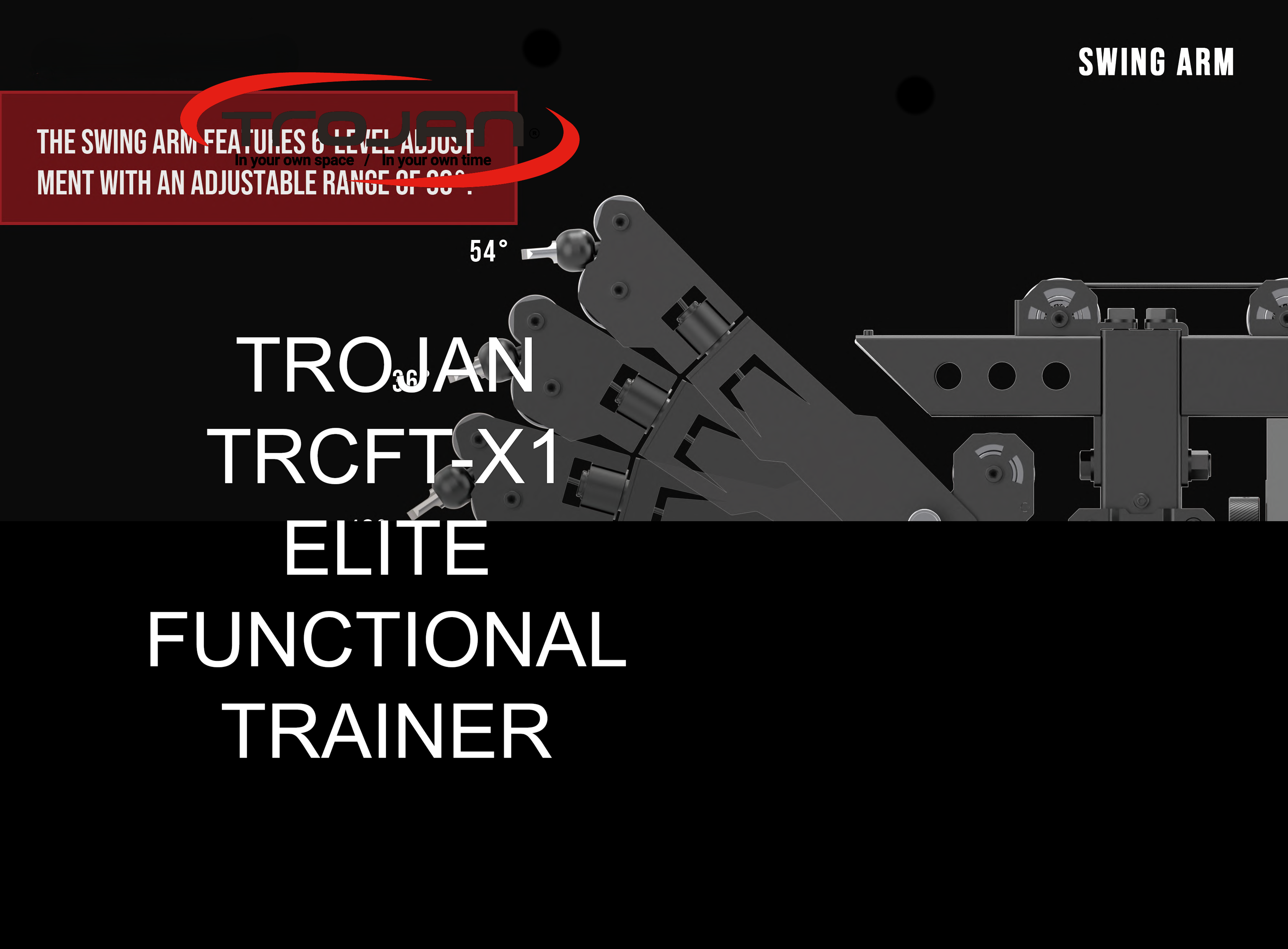 TRCFT-X1 ELITE Functional Trainer + SX1 Bench | Wall-Mount | 90kg Stack | 1:1–2:1 Ratio