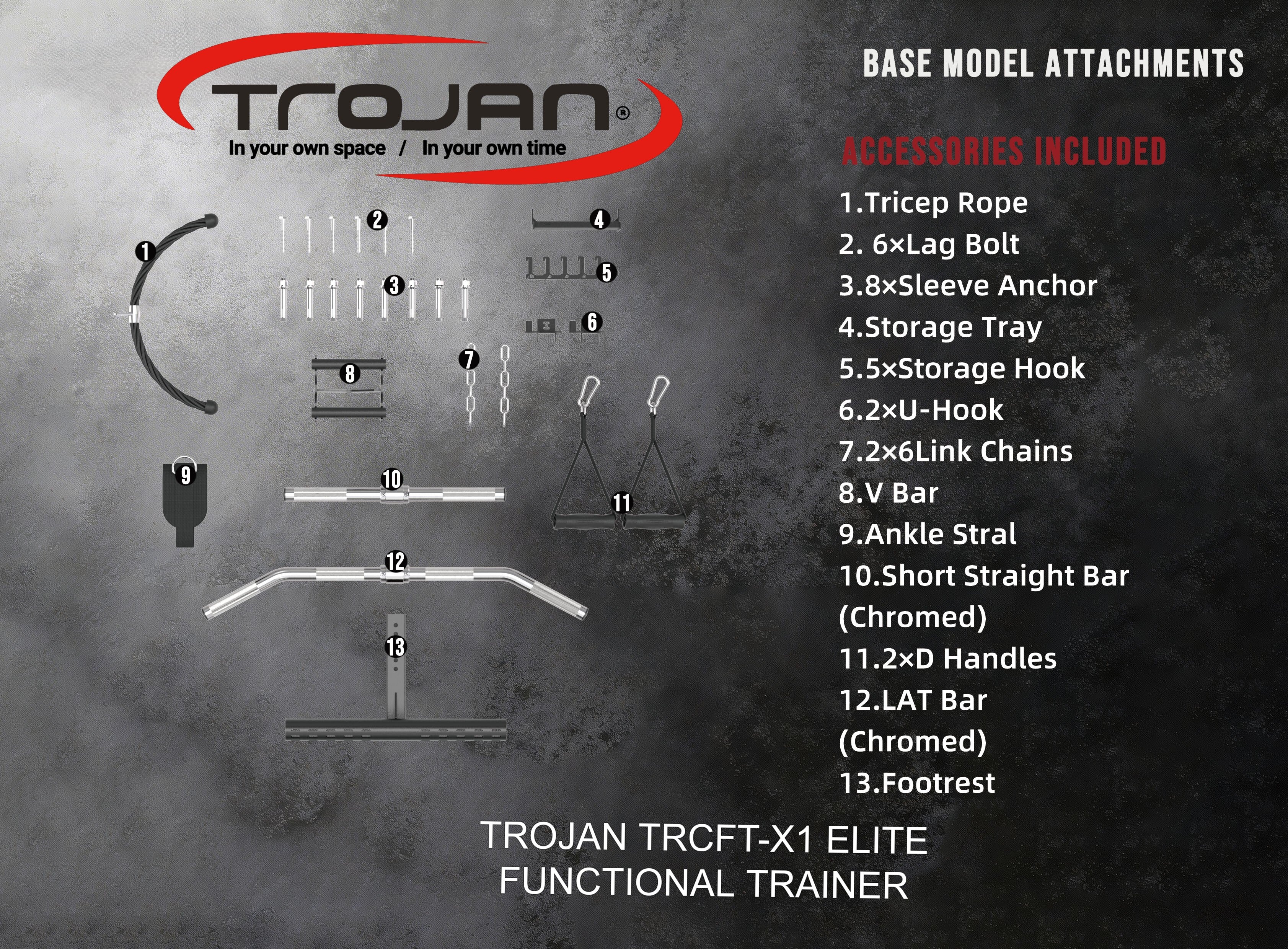 TRCFT-X1 ELITE Functional Trainer + SX1 Bench | Wall-Mount | 90kg Stack | 1:1–2:1 Ratio