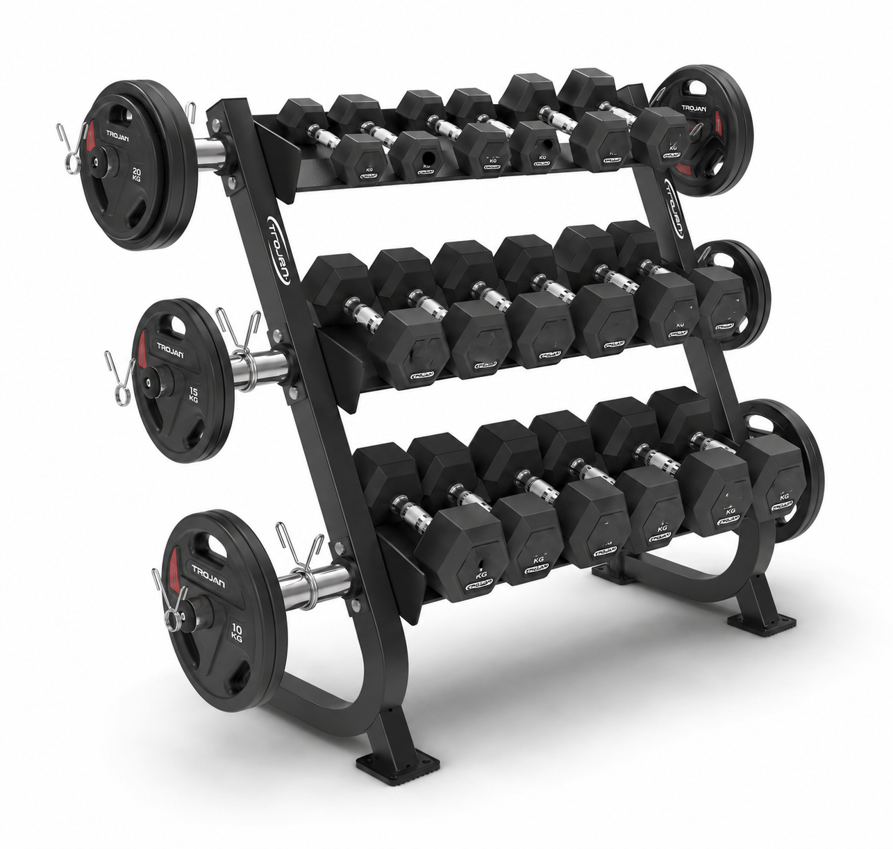 TRSM-SX1 ELITE Power Rack Smith Machine & Functional Trainer PAK4