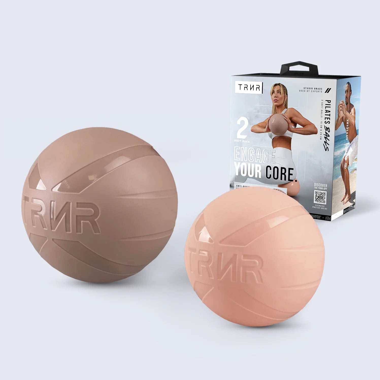 Pilates Balls - Nude & Clay  2 SOFT PILATES BALLS FOR TAILORED RESISTANCE