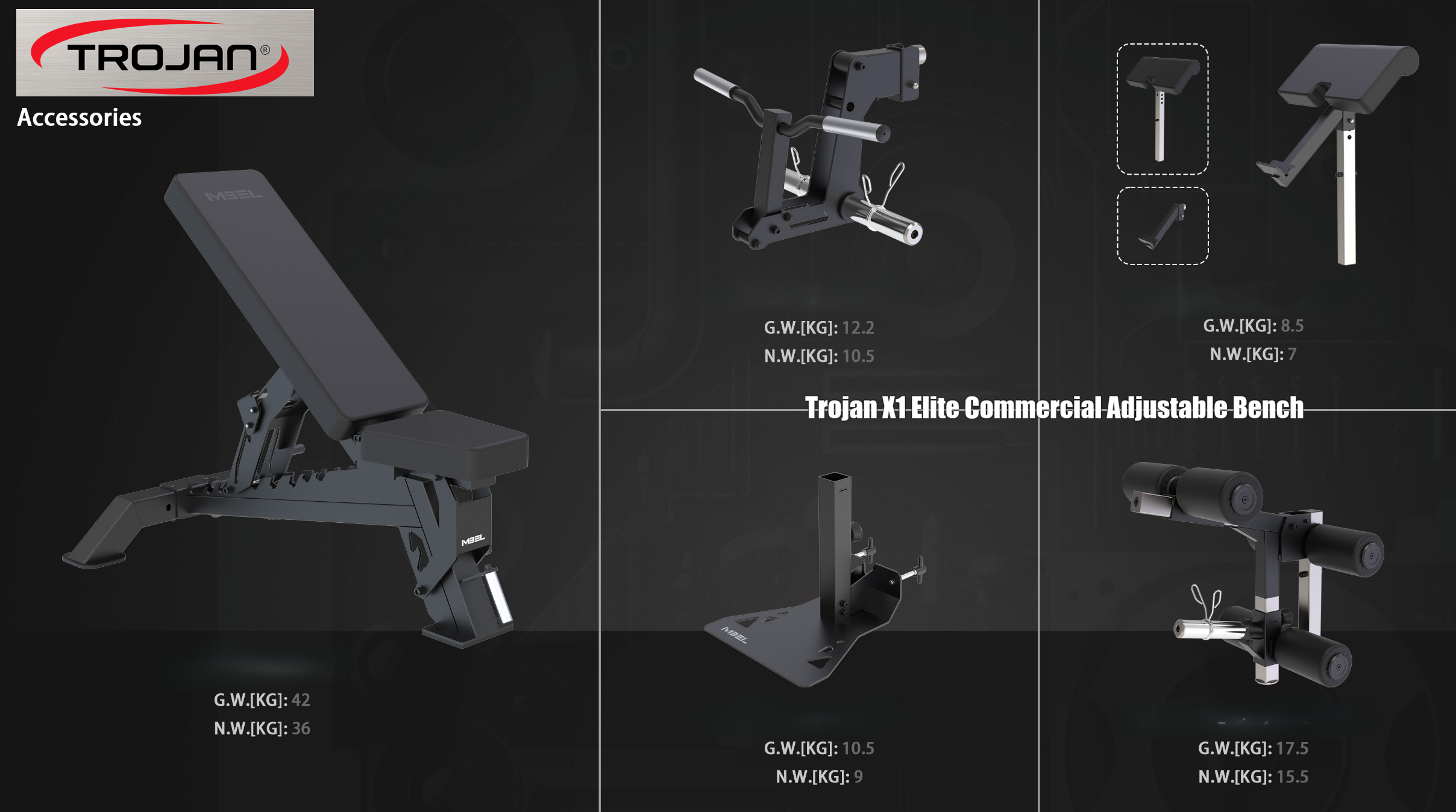 TRSM-SX1 ELITE Power Rack Smith Machine & Functional Trainer | Dual 90kg Stacks | 1:1 - 2:1 Cable Ratio + FREE Bench