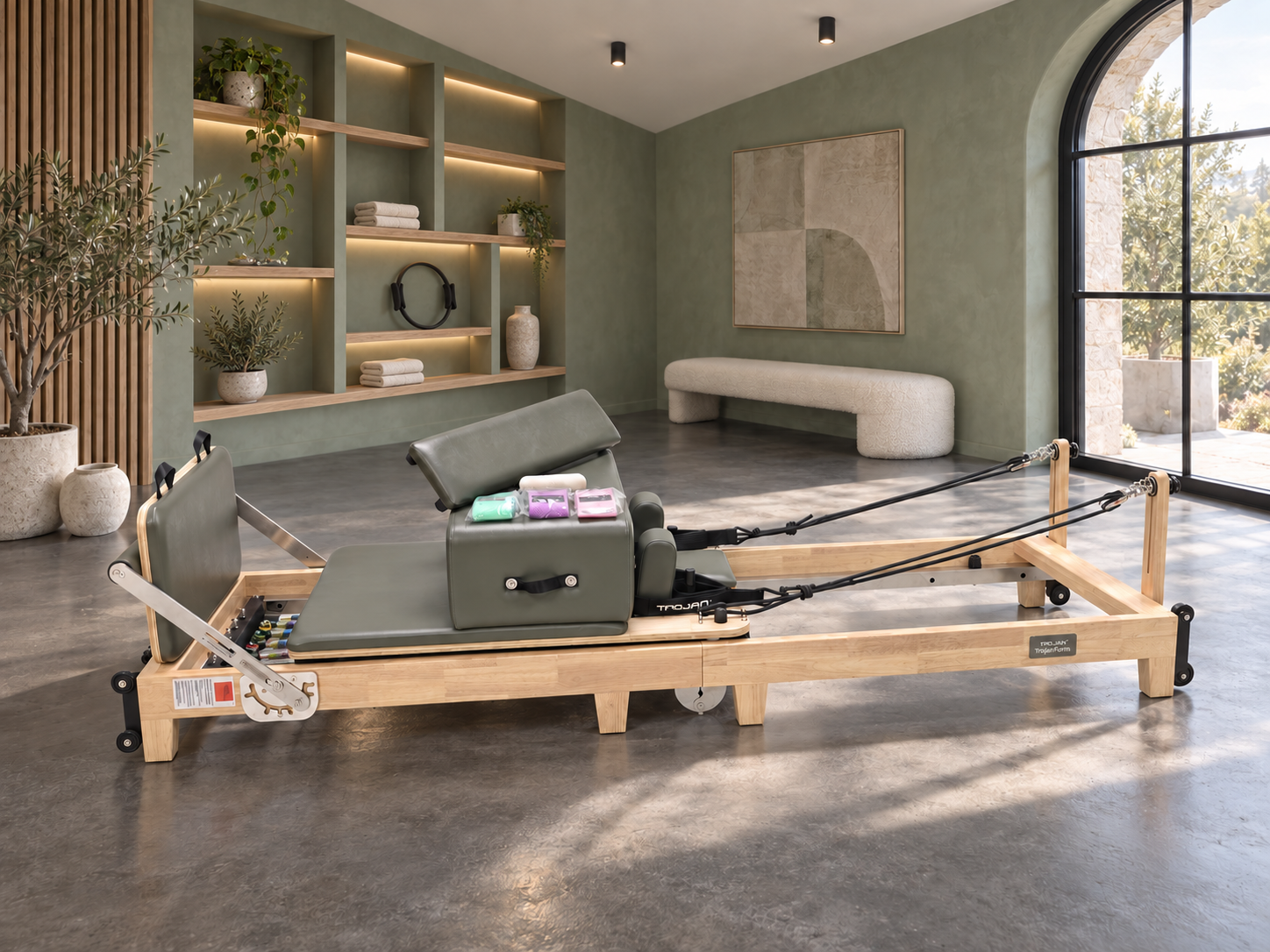 Trojan Green Home Oak Foldable Pilates Reformer – Smart Fitness Value New