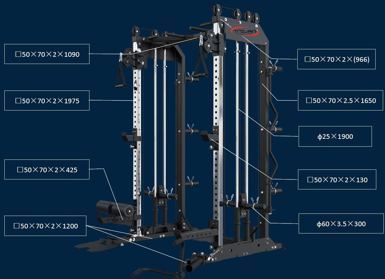 Power Rack Cable Cross Lat Pull Down Functional Trainer XTR Adjustable Bench 80 Kg Weights Barbell
