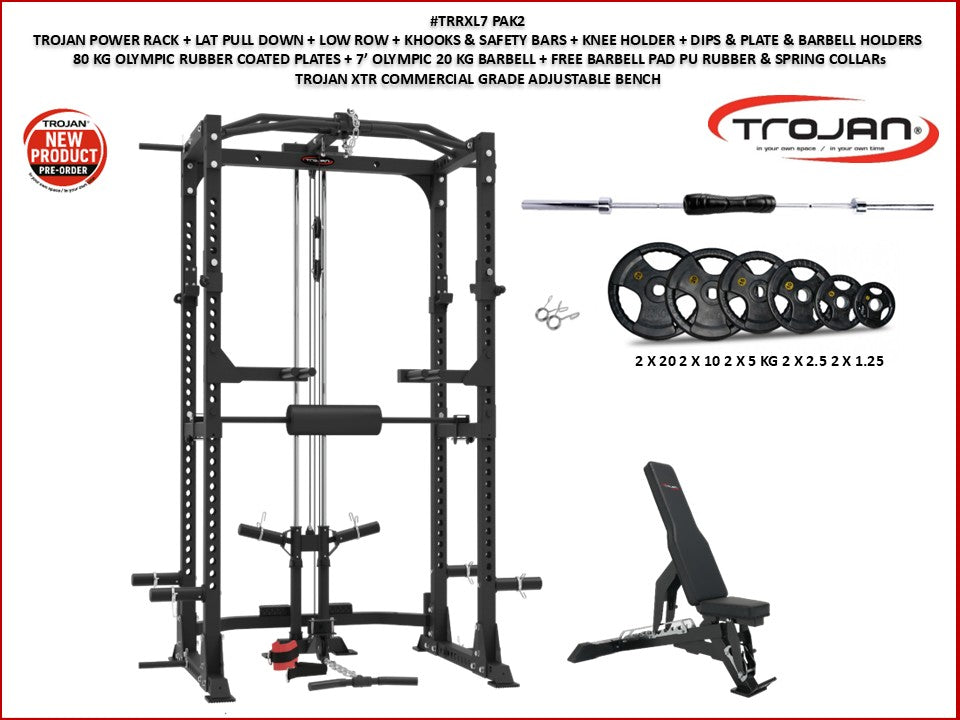 Trojan TRXL7 Power Rack + Lat Pull Down Pak 2